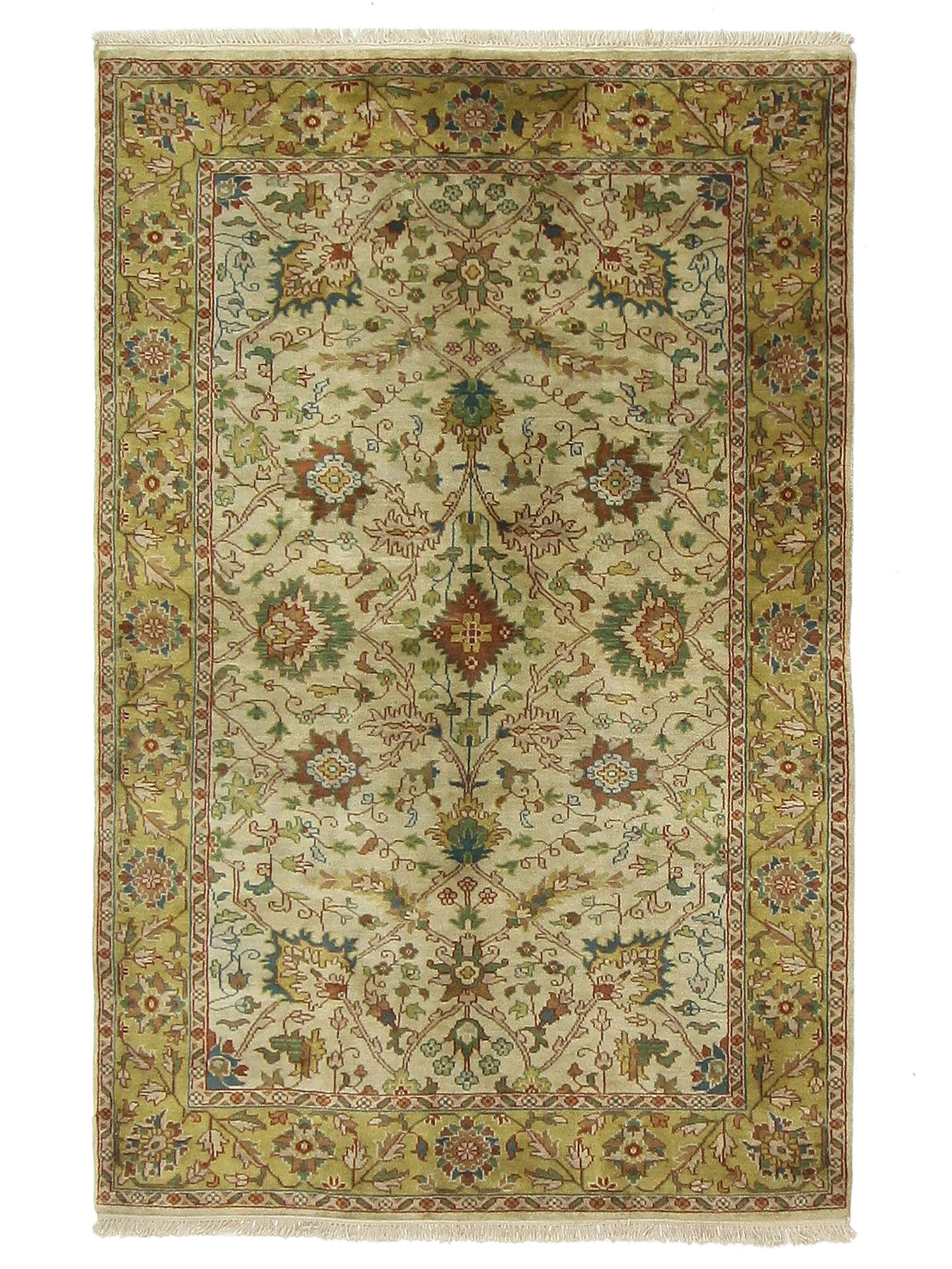 Tribal Hand Knotted Beige 5x8