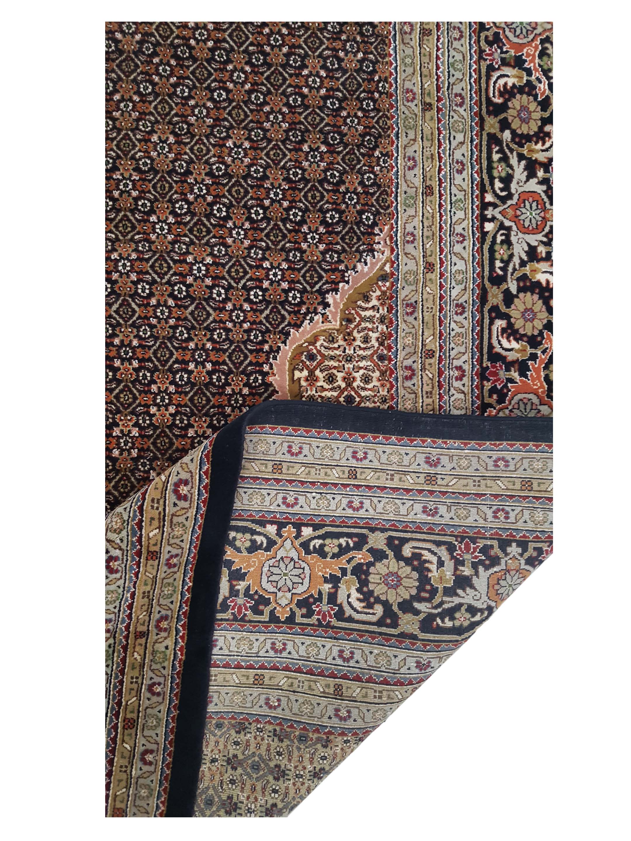 Mahi Bijar Hand Knotted Black 11x16 - Image 3 of 6