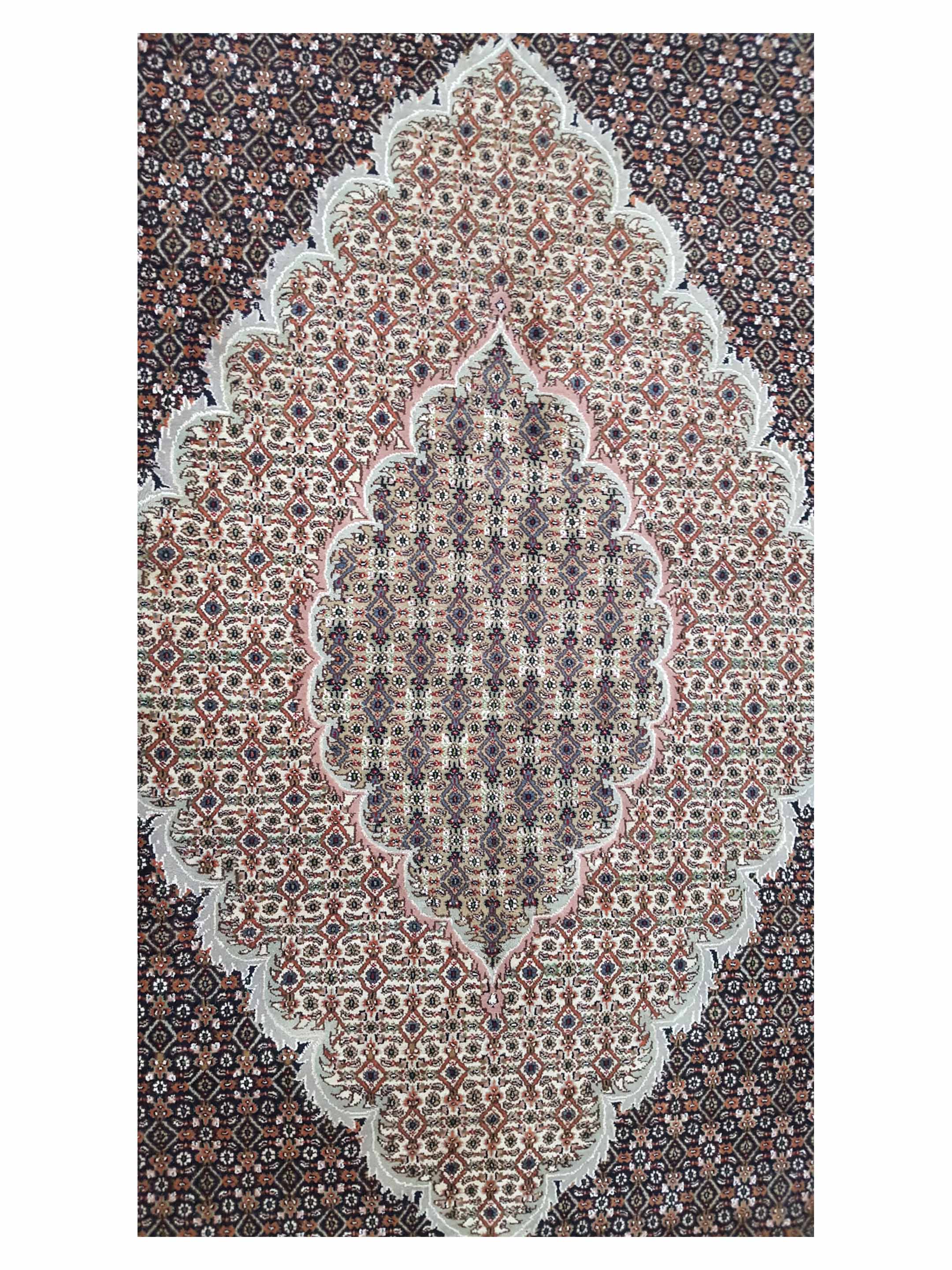 Mahi Bijar Hand Knotted Black 11x16 - Image 5 of 6