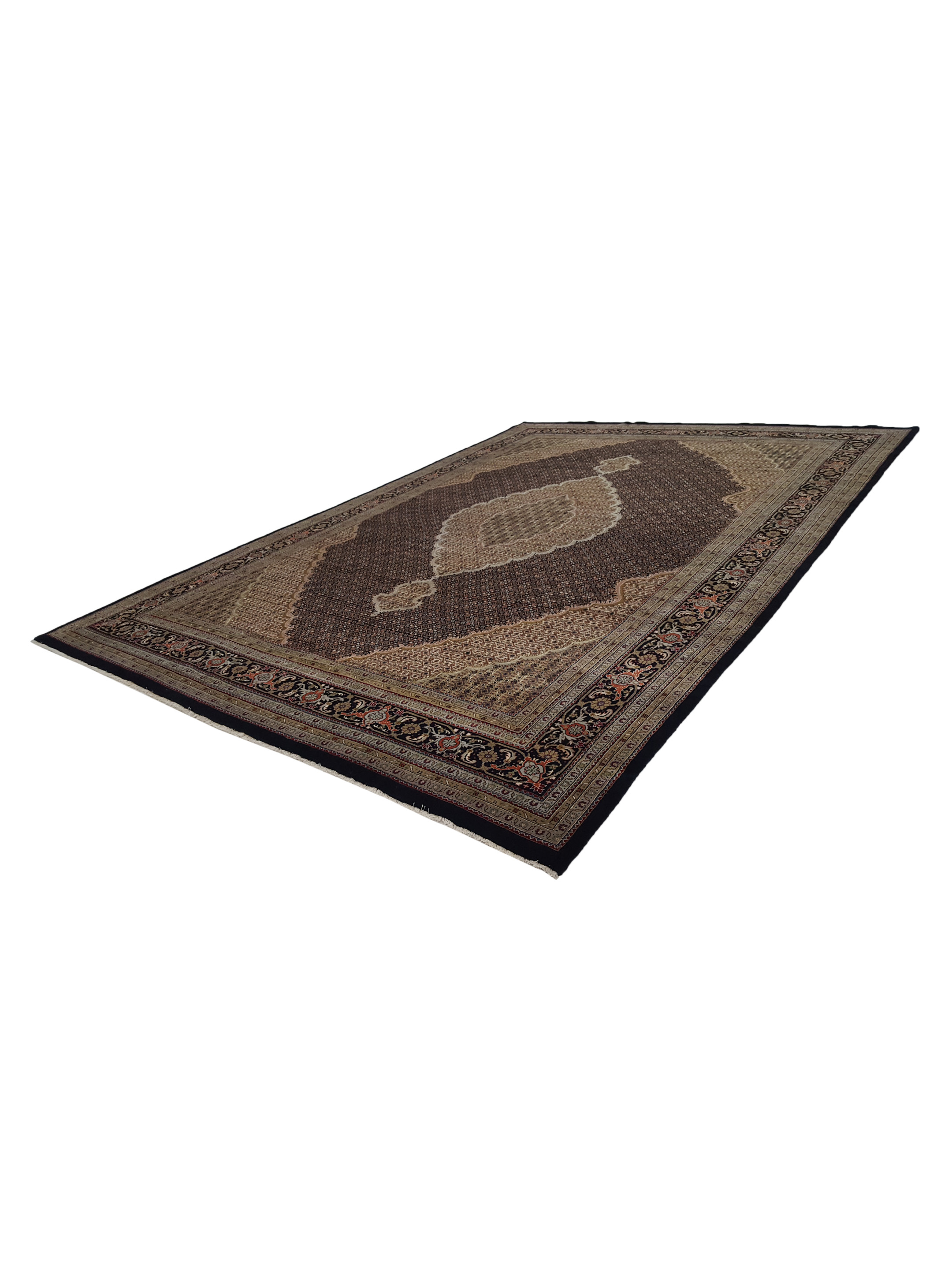 Mahi Bijar Hand Knotted Black 11x16 - Image 6 of 6