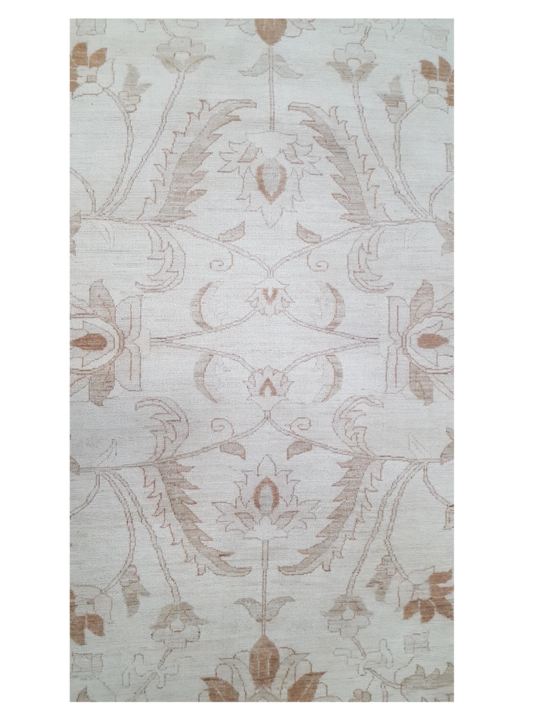 Ziegler Hand Knotted Ivory 10x14 - Image 5 of 6