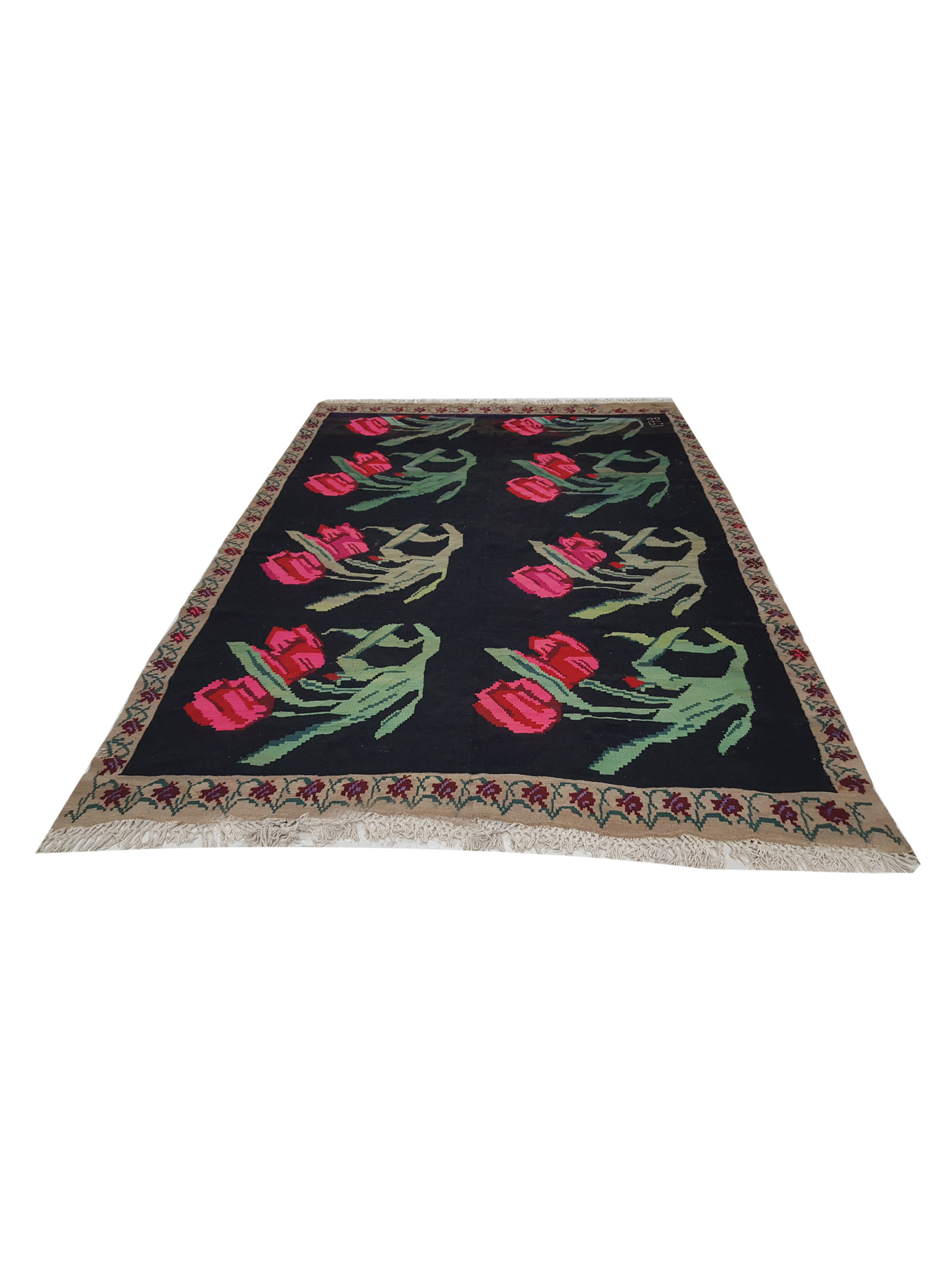 Besebrian Hand Knotted Black 7x10 - Image 2 of 6