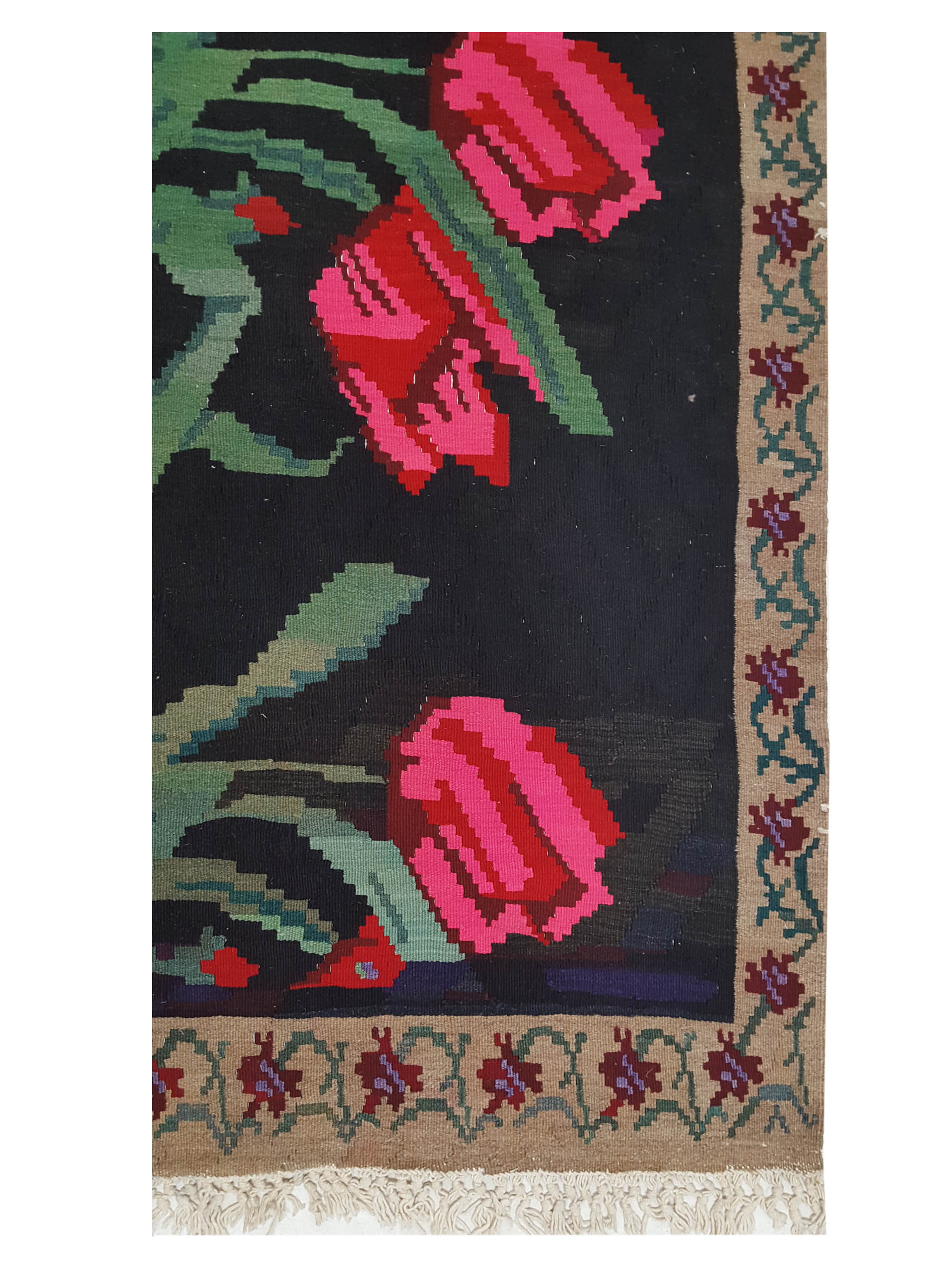 Besebrian Hand Knotted Black 7x10 - Image 4 of 6