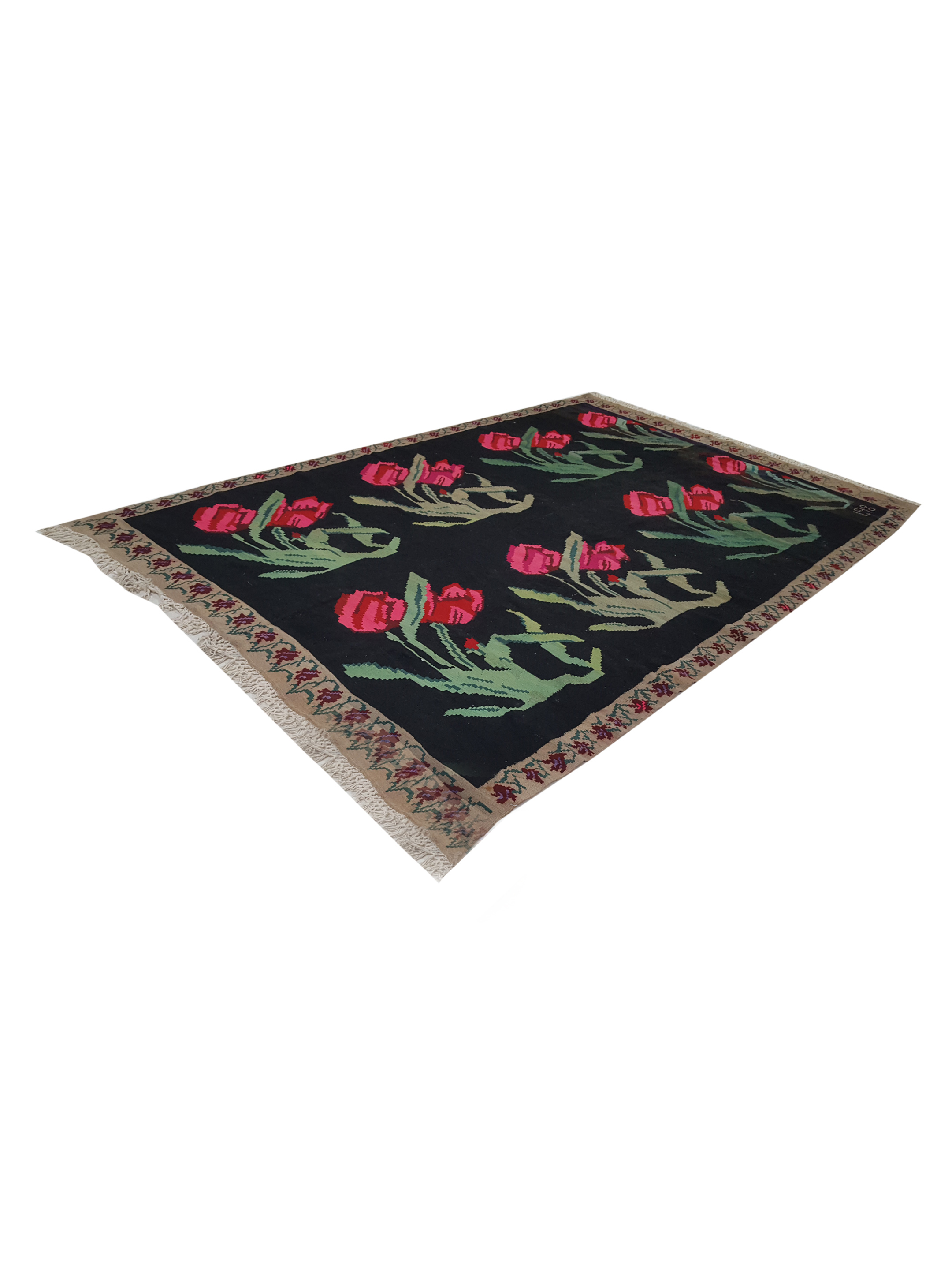 Besebrian Hand Knotted Black 7x10 - Image 6 of 6