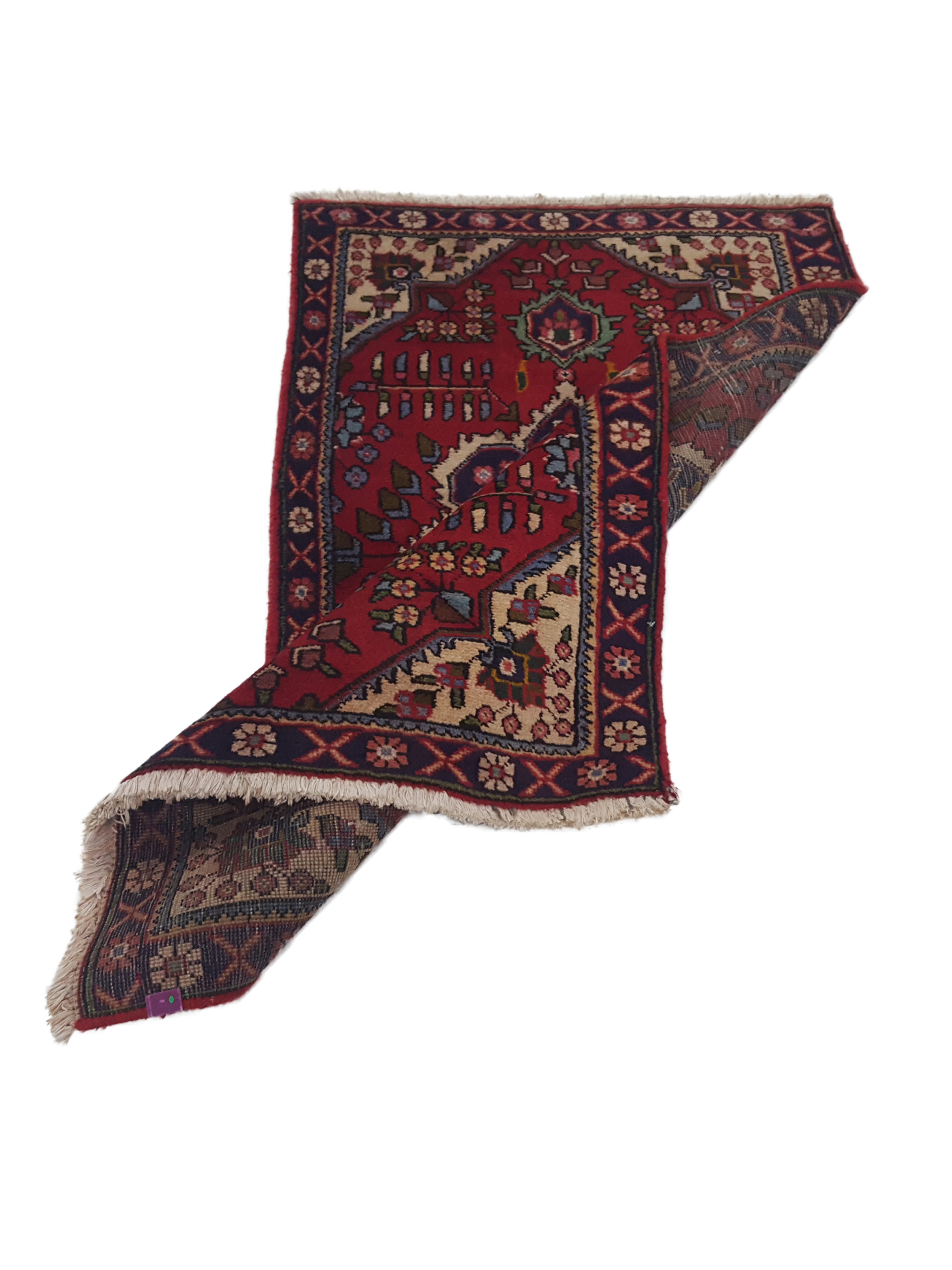 Hamadan Hand Knotted Burgundy 3x5 - Image 3 of 4