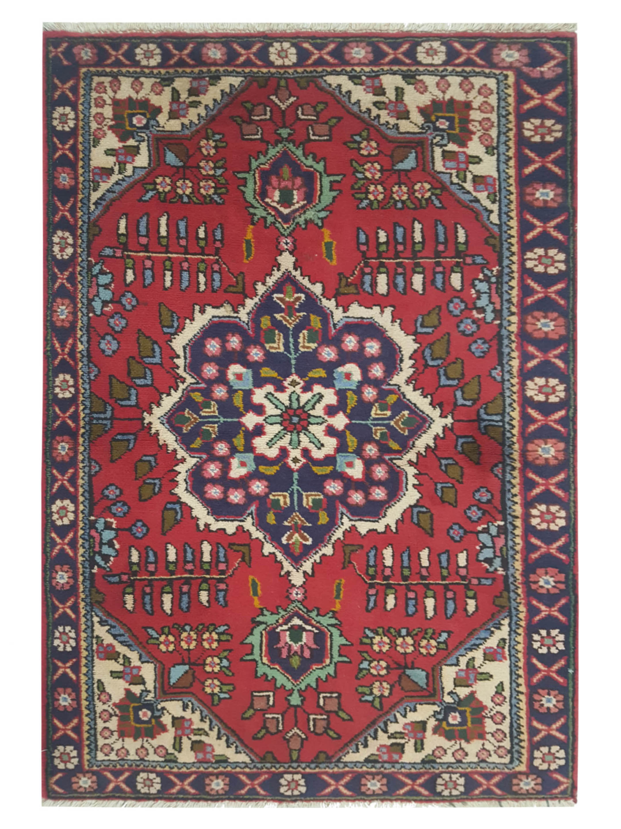 Hamadan Hand Knotted Burgundy 3x5