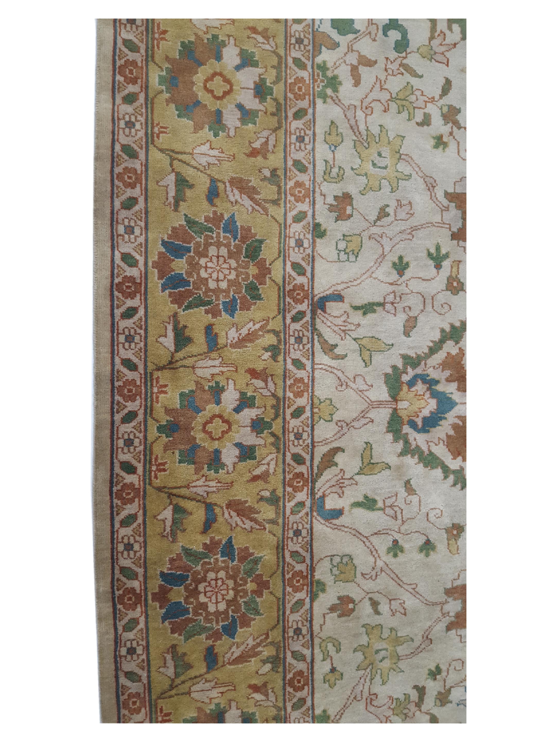 Tribal Hand Knotted Ivory 10x14 - Image 5 of 6