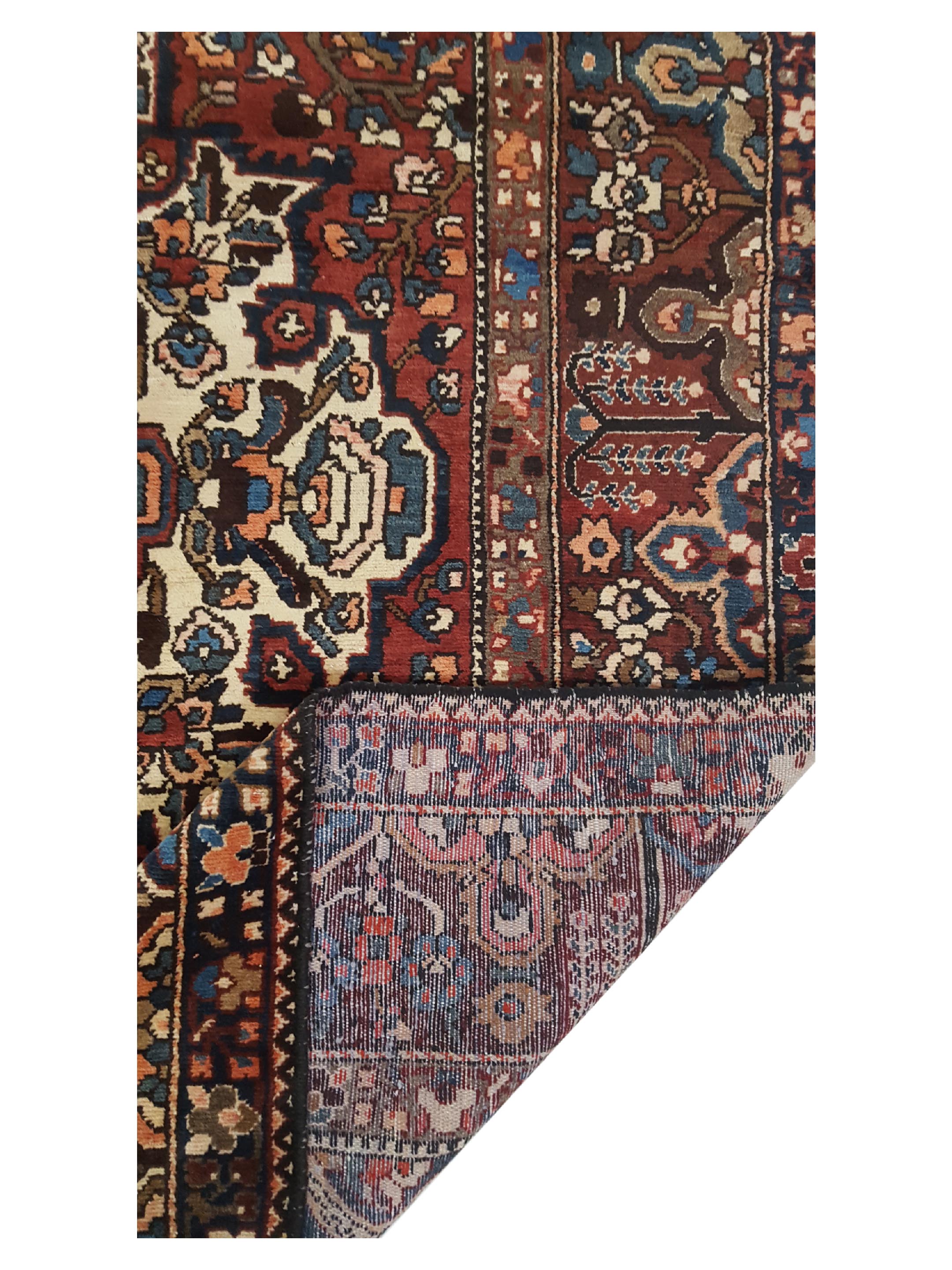 Bakhtiyari Hand Knotted Red 10x13 - Image 3 of 6