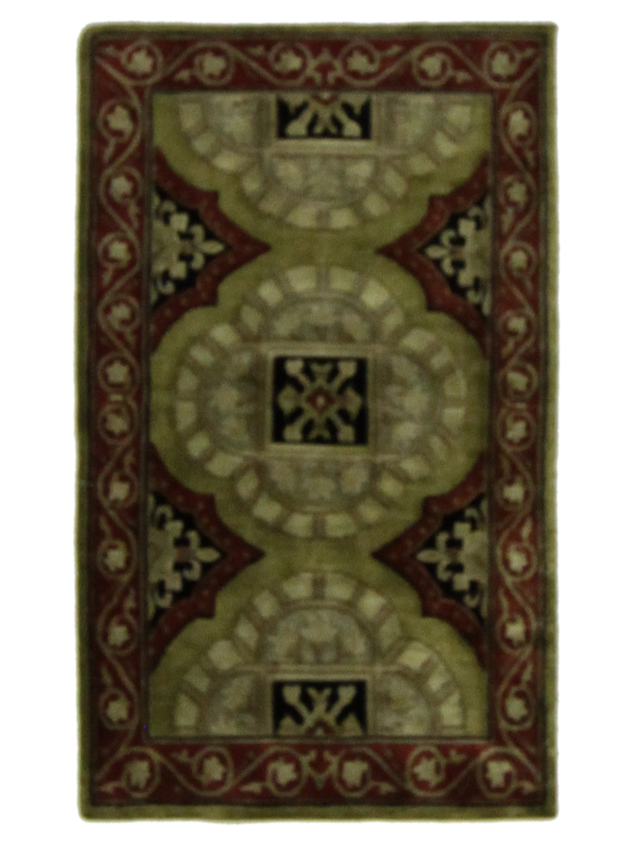 Gouri Ganga Hand Knotted Green 3x5