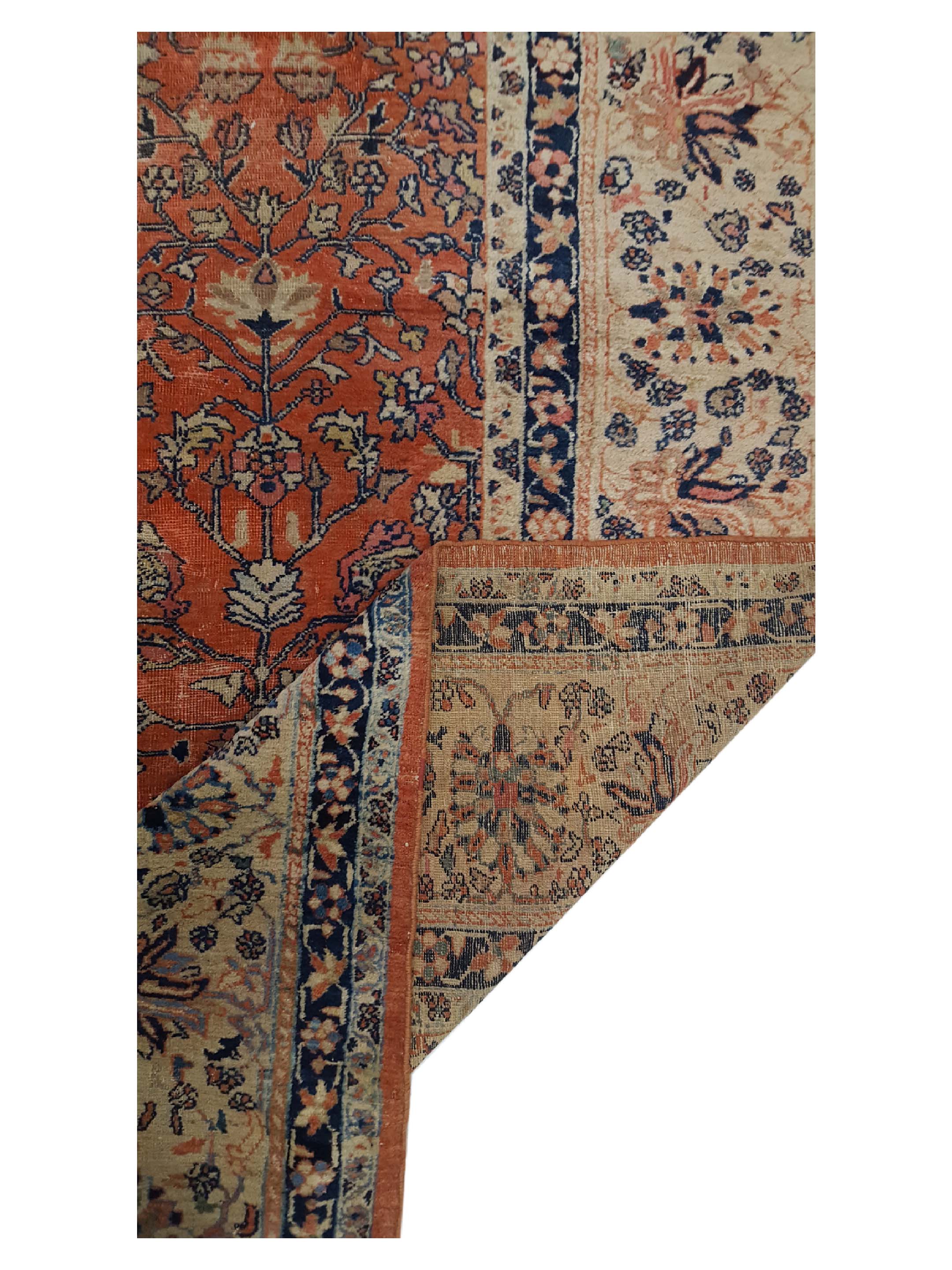 Antique Mahal Coral 9x16 - Image 3 of 6