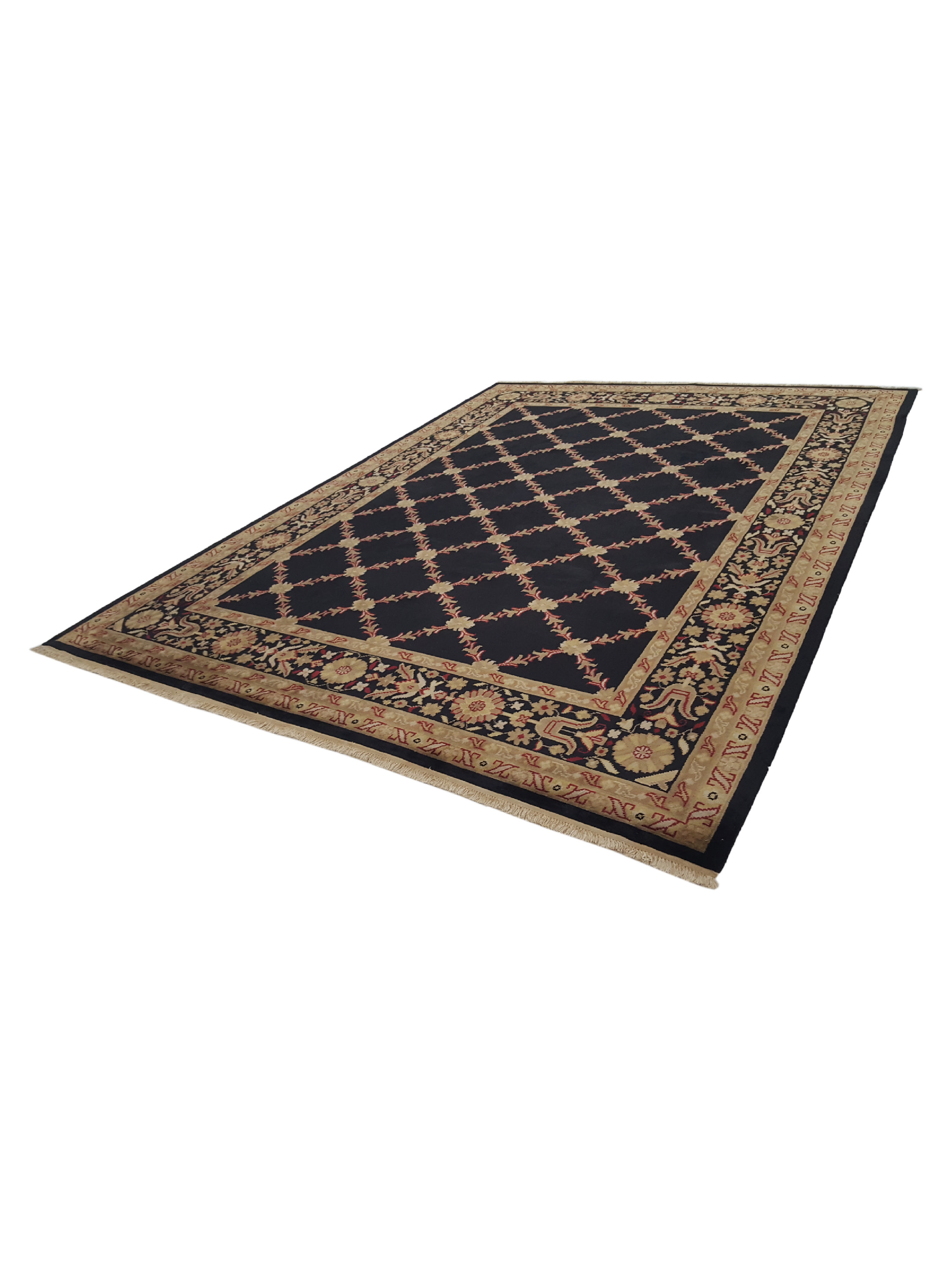 Gouri Ganga Hand Knotted Black 9x12 - Image 6 of 6