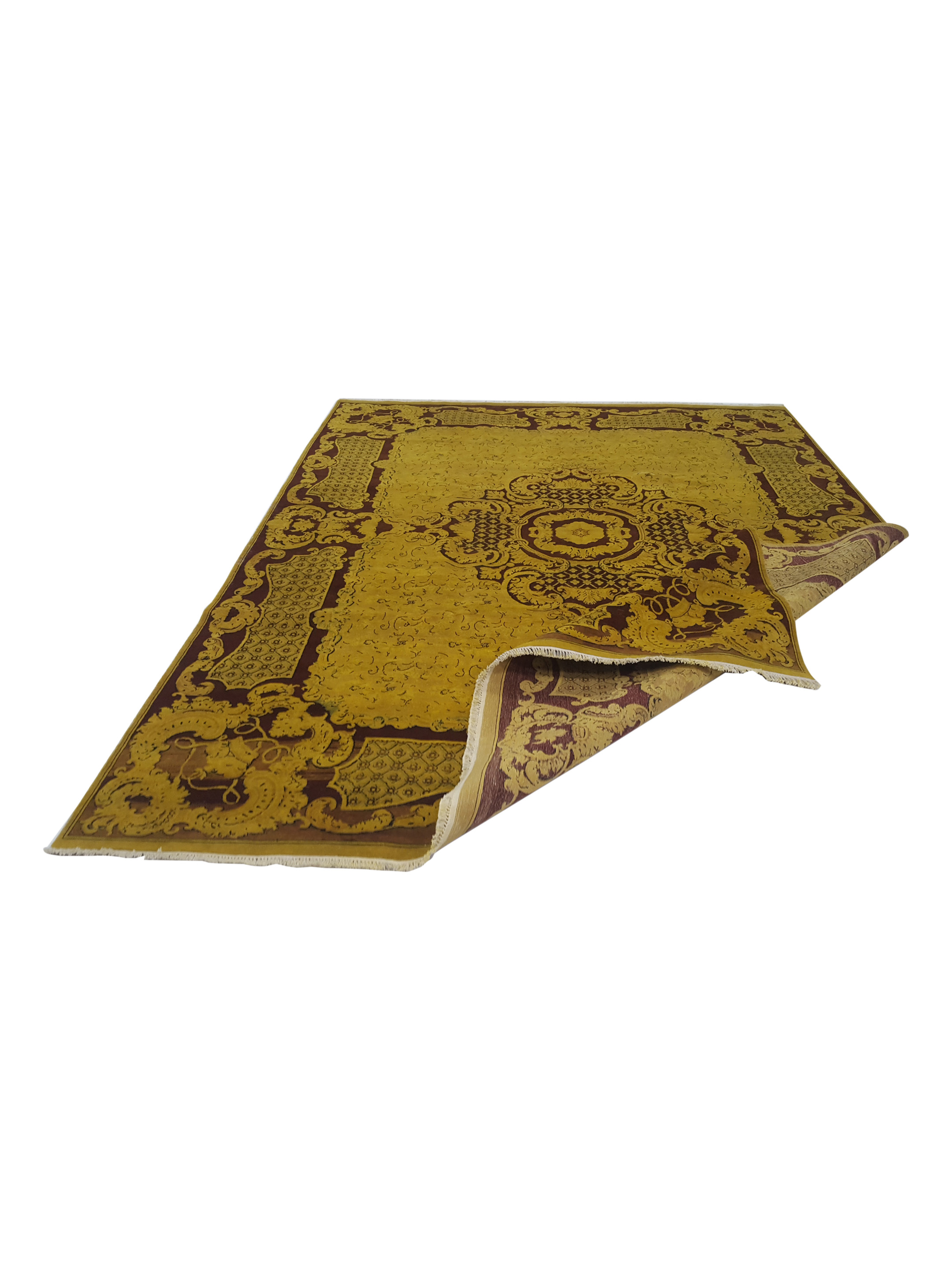 Classic Hand Knotted Mustard 9x12 - Image 3 of 6