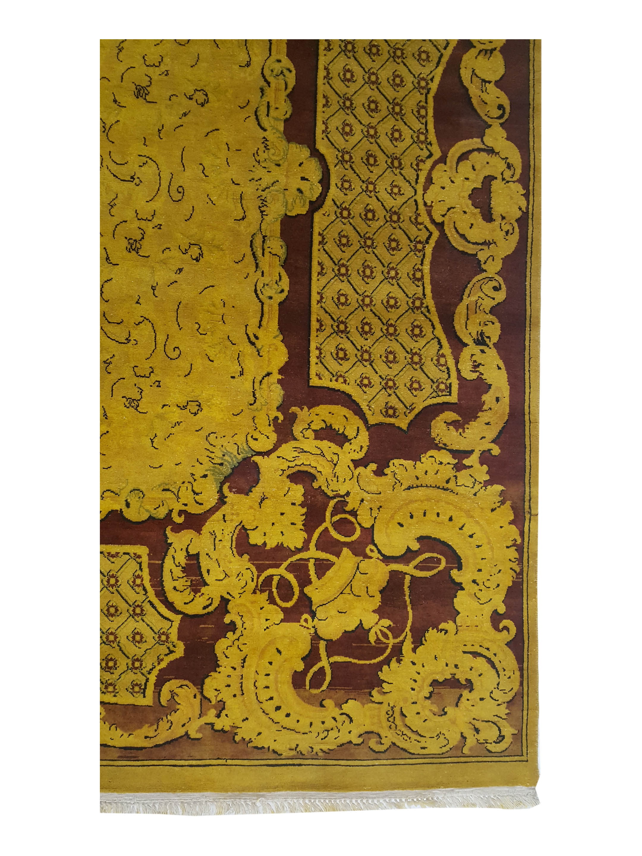 Classic Hand Knotted Mustard 9x12 - Image 4 of 6