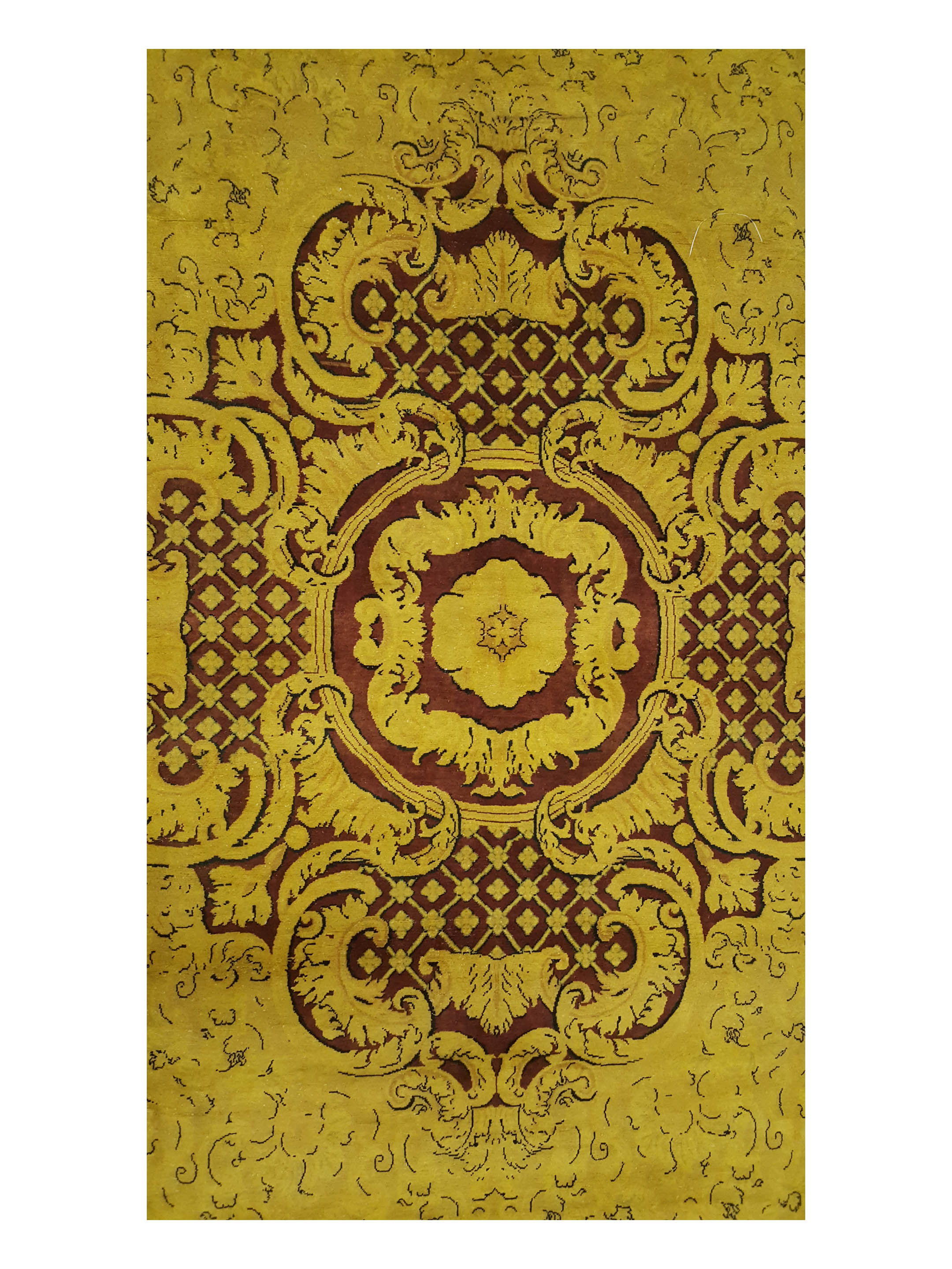Classic Hand Knotted Mustard 9x12 - Image 5 of 6