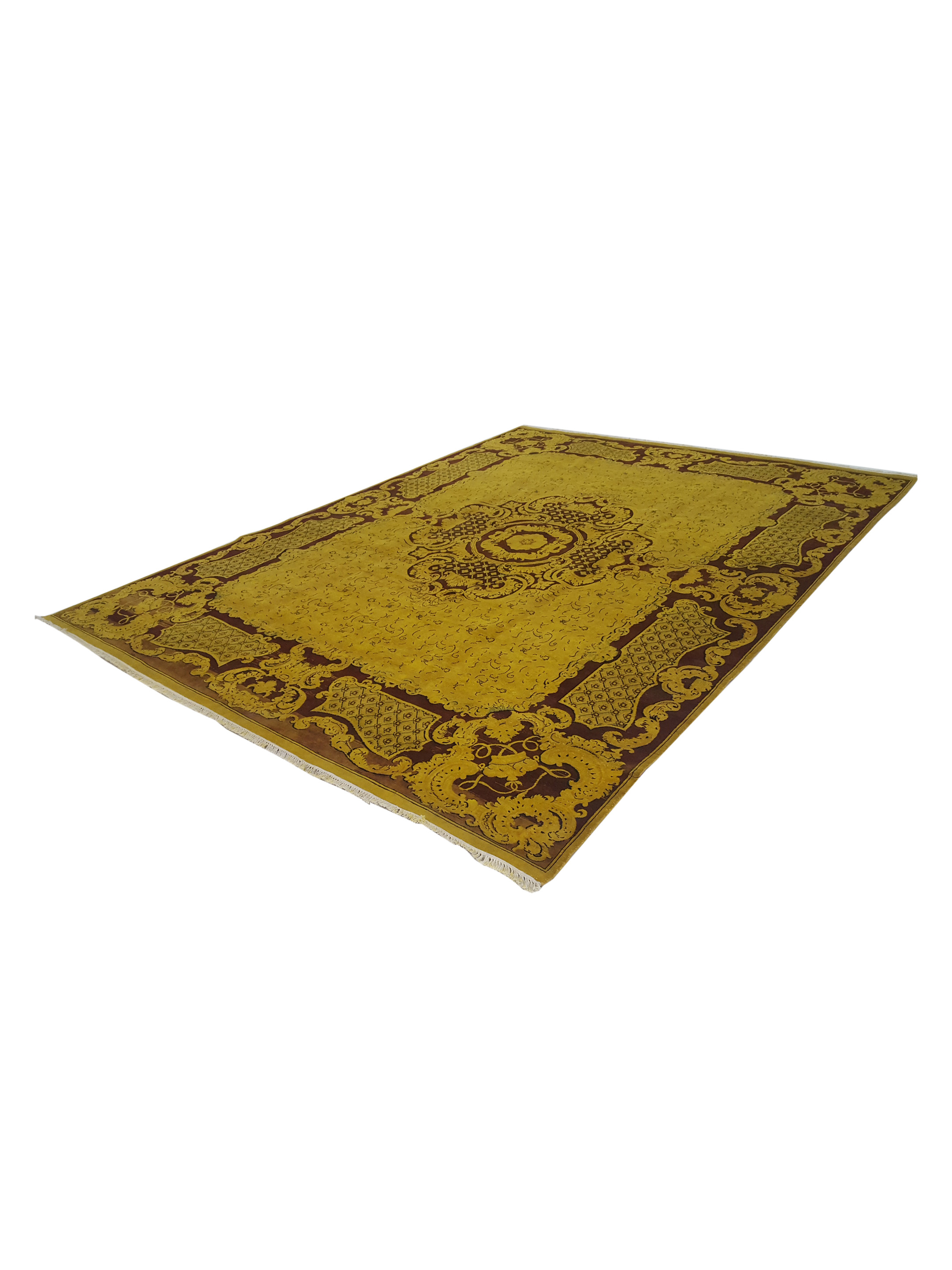 Classic Hand Knotted Mustard 9x12 - Image 6 of 6