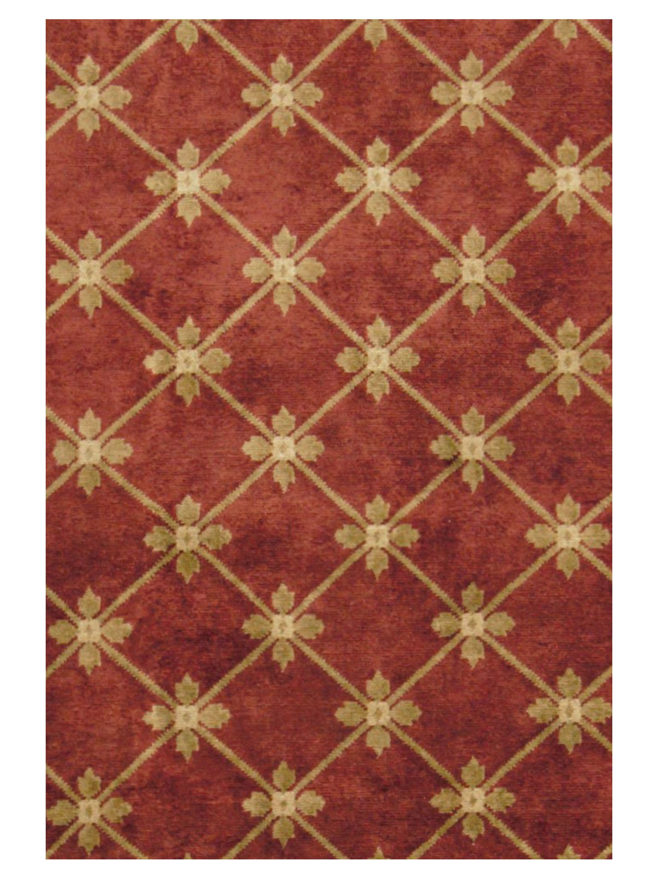 Gouri Ganga Hand Knotted Rust 8x10 - Image 4 of 5
