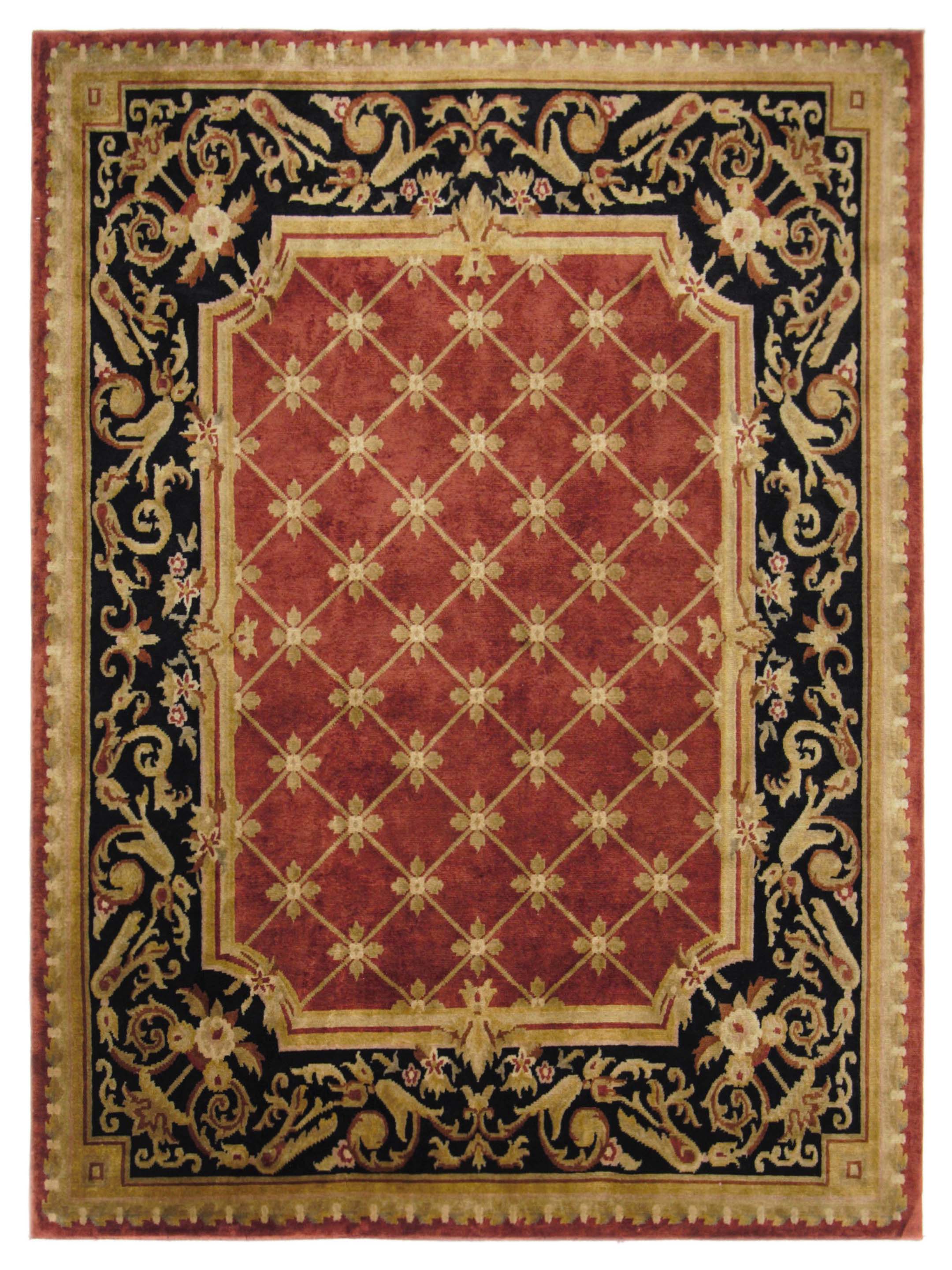 Gouri Ganga Hand Knotted Rust 8x10