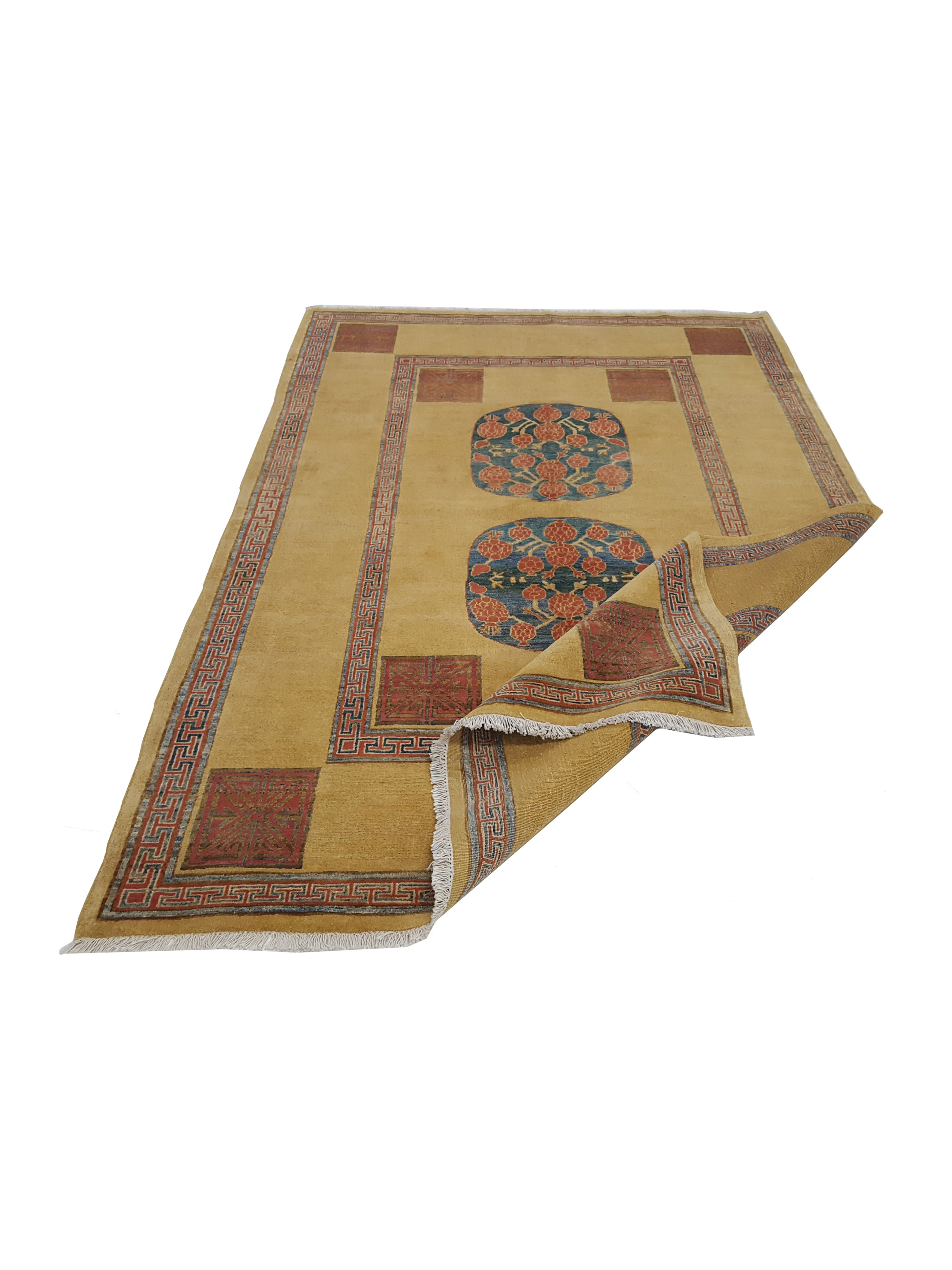 Khotan Hand Knotted Gold 6x9 - Image 3 of 7