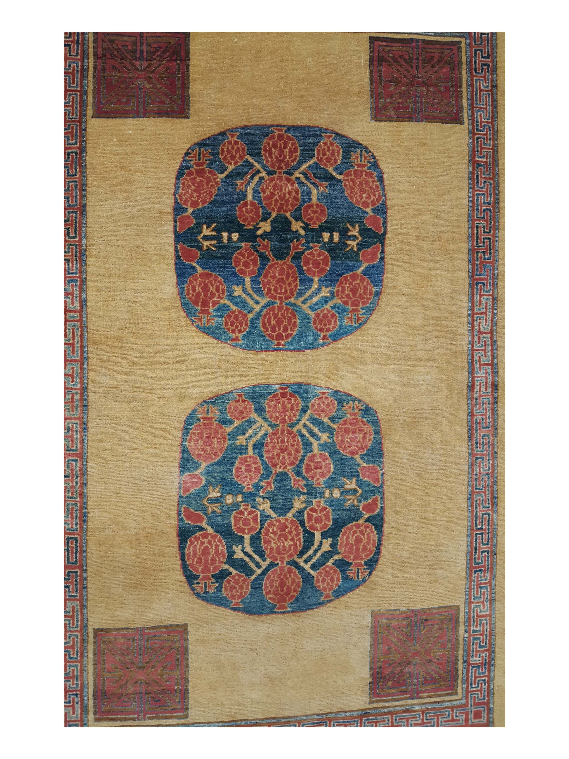 Khotan Hand Knotted Gold 6x9 - Image 5 of 7
