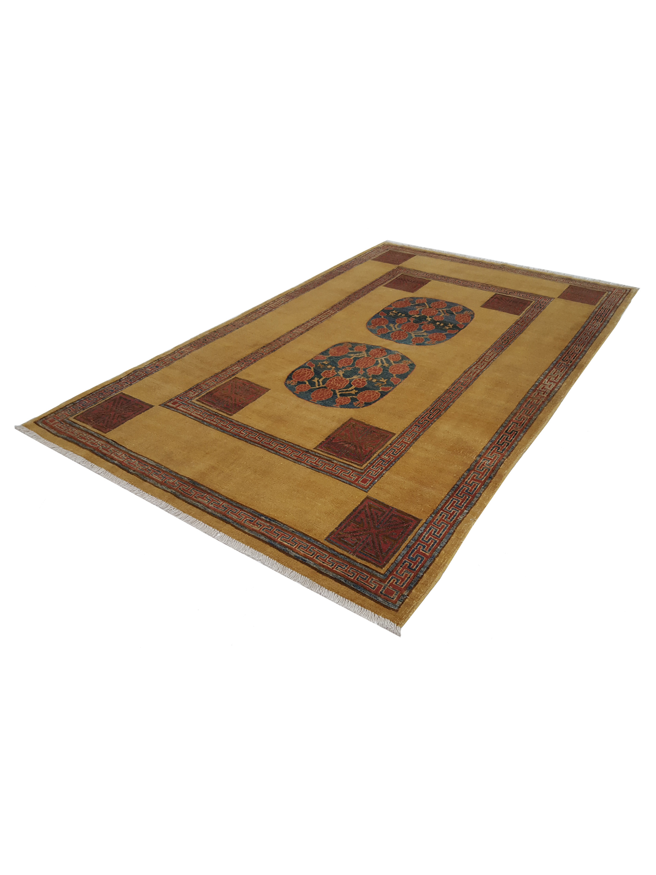 Khotan Hand Knotted Gold 6x9 - Image 6 of 7