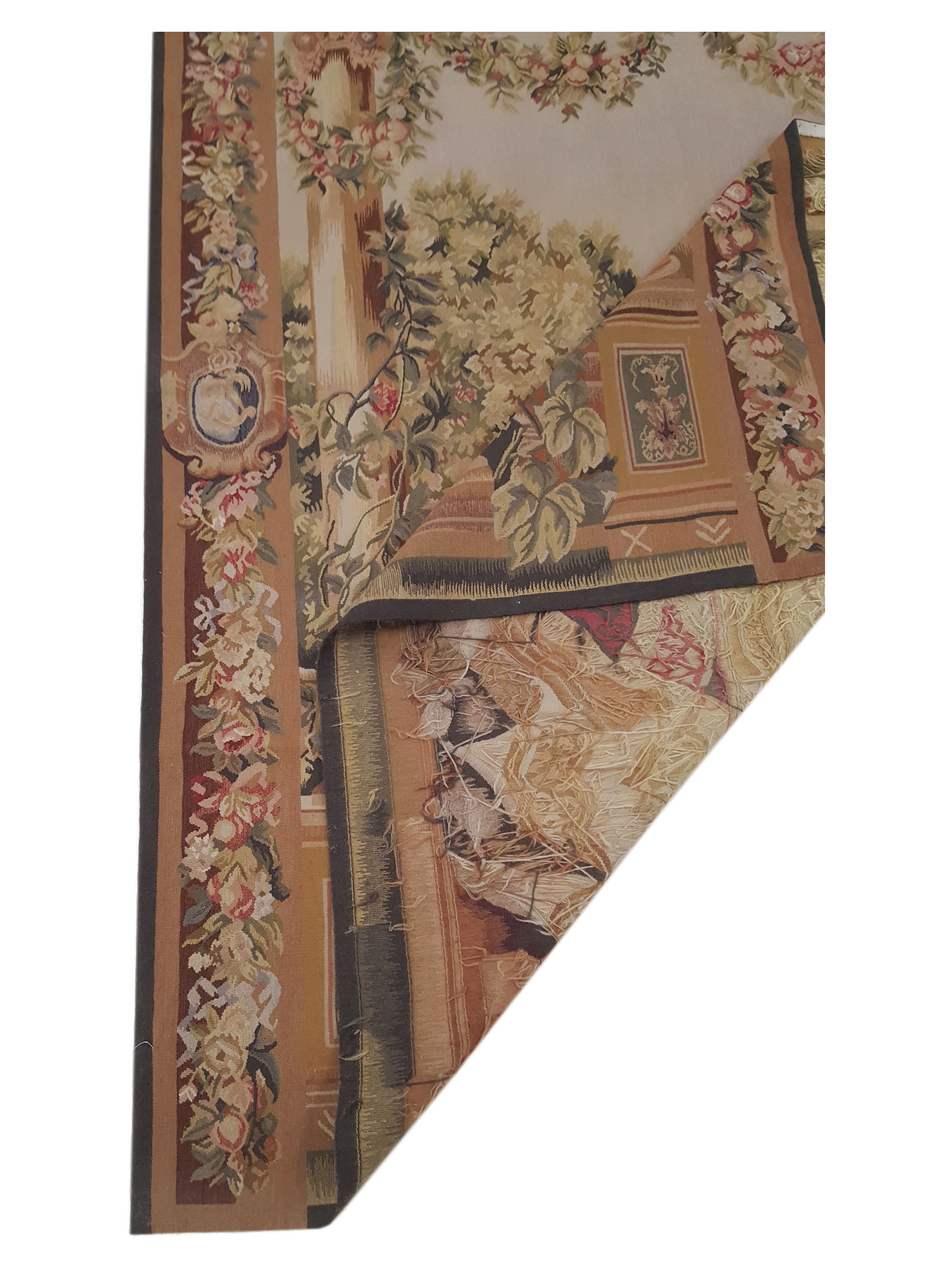 Tapestry Hand Knotted Ivory 5x7 - Image 3 of 6