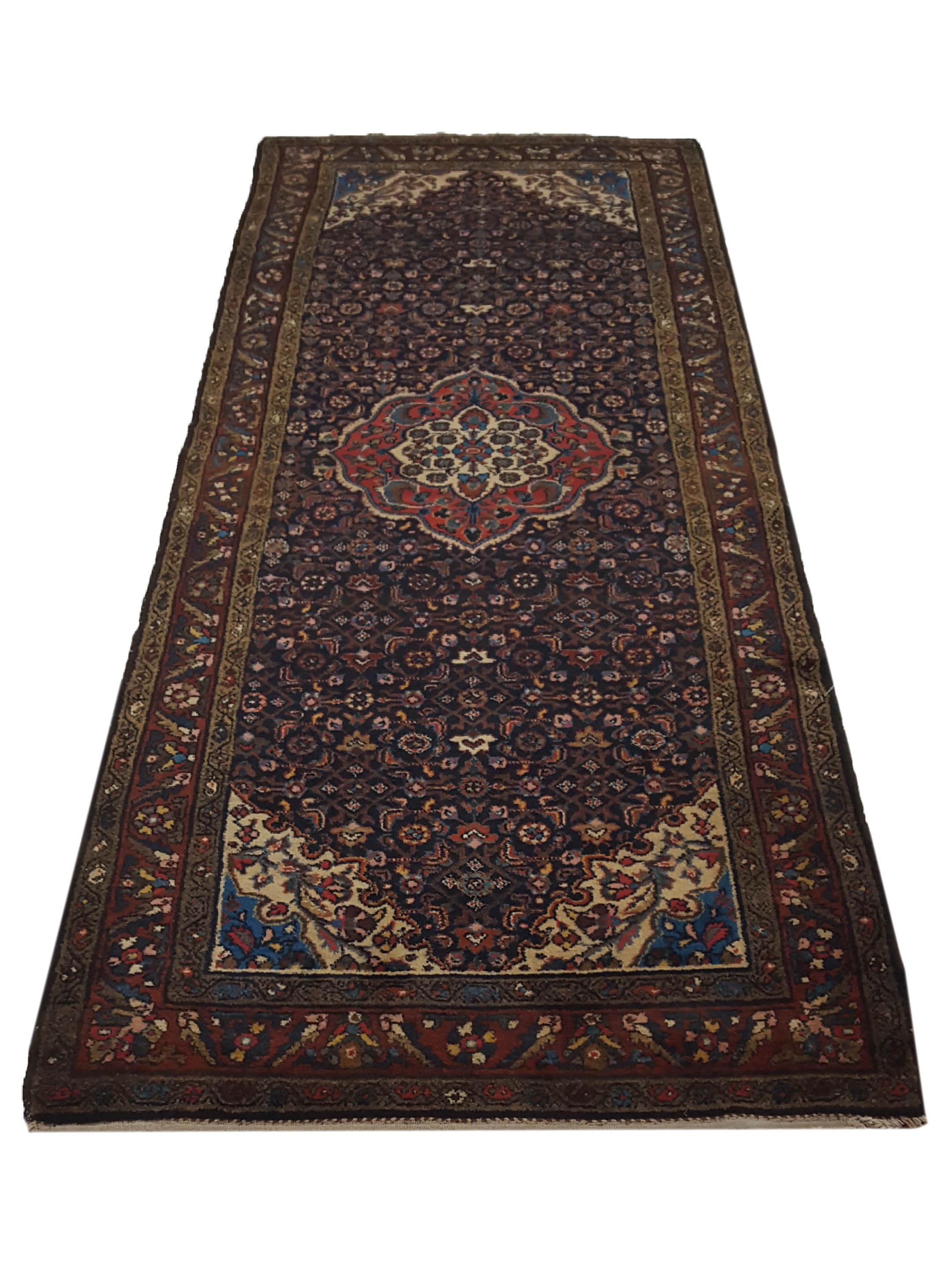 Antique Tafresh Burgundy 4x10 - Image 2 of 6