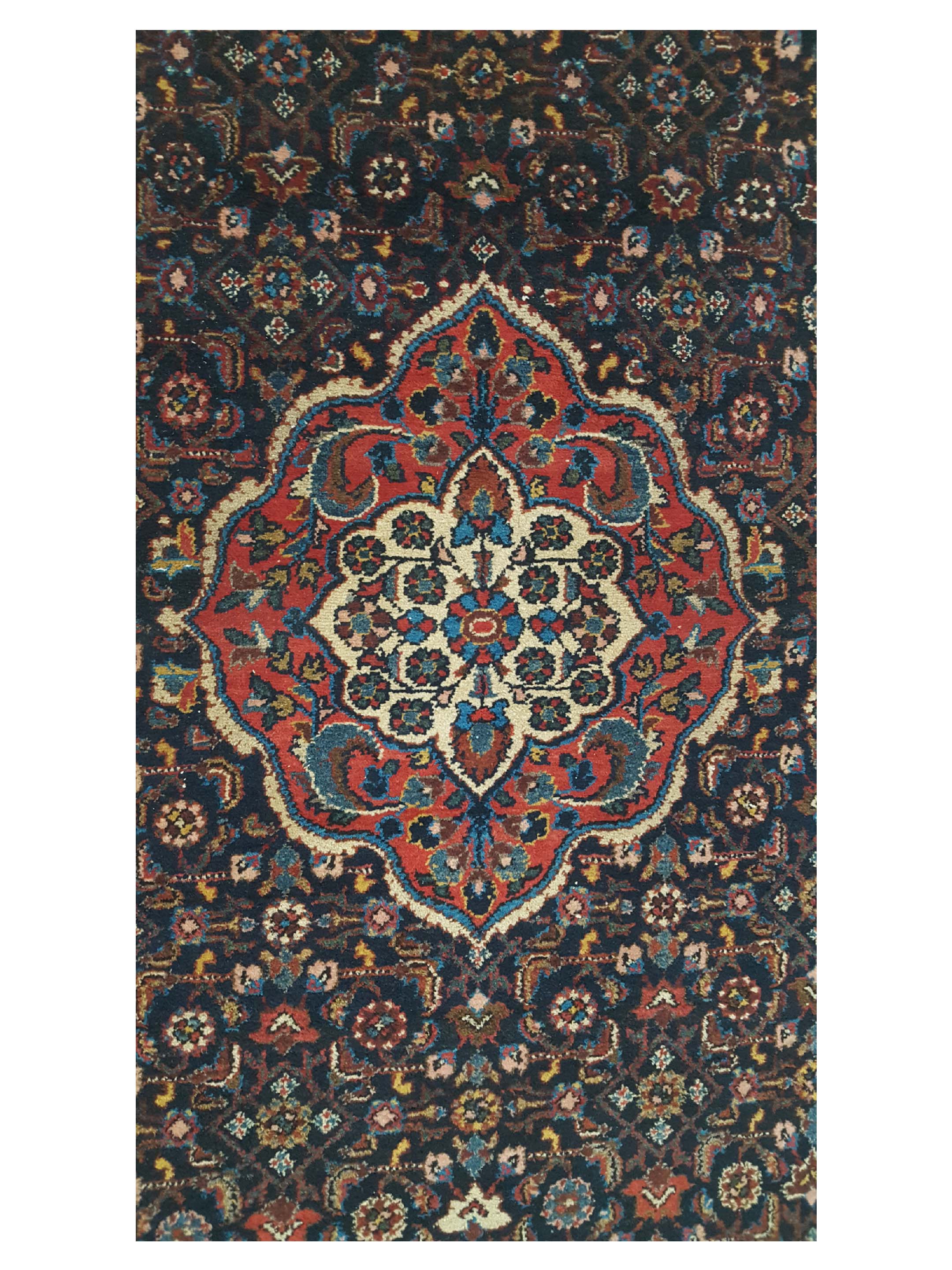 Antique Tafresh Burgundy 4x10 - Image 5 of 6