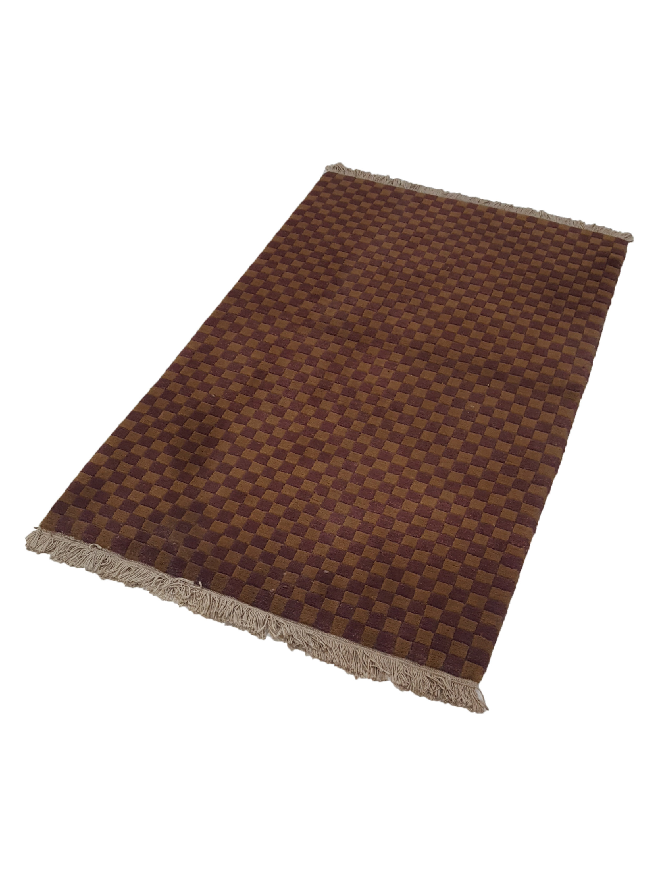 Gouri Ganga Hand Knotted Burgundy 3x5 - Image 6 of 6