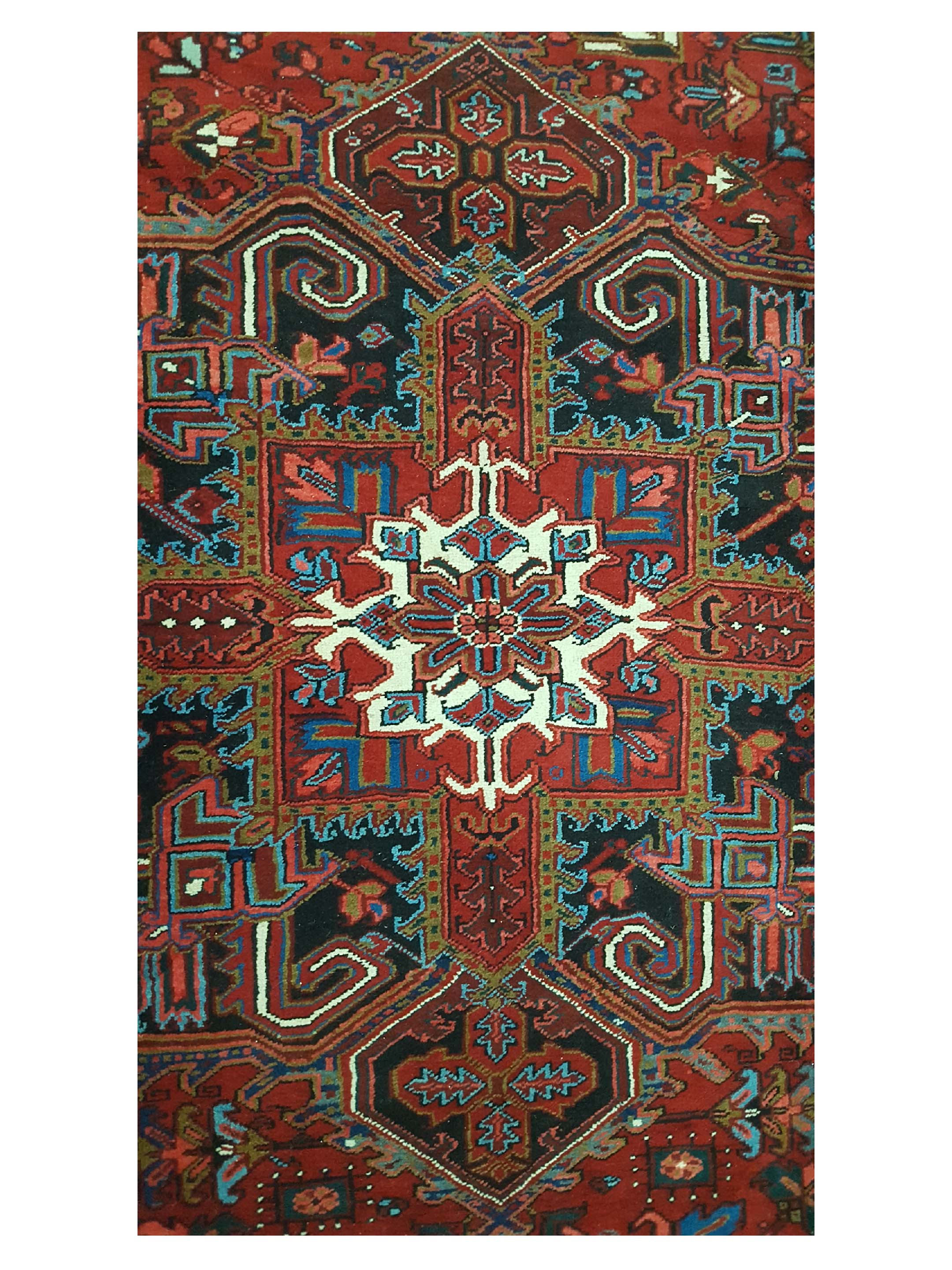 Heriz Hand Knotted Red 10x14 - Image 5 of 6
