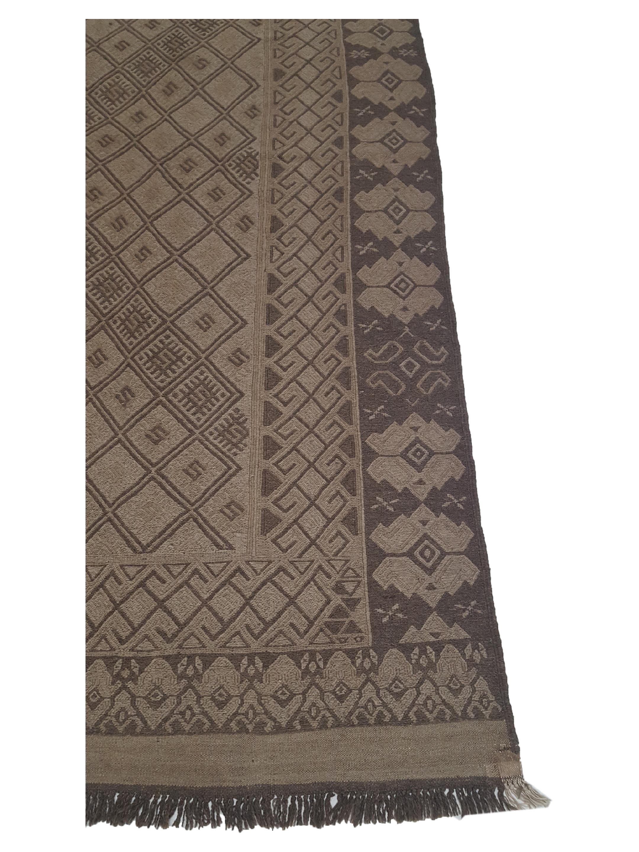 Uzbak Hand Knotted Latte 6x9 - Image 4 of 6