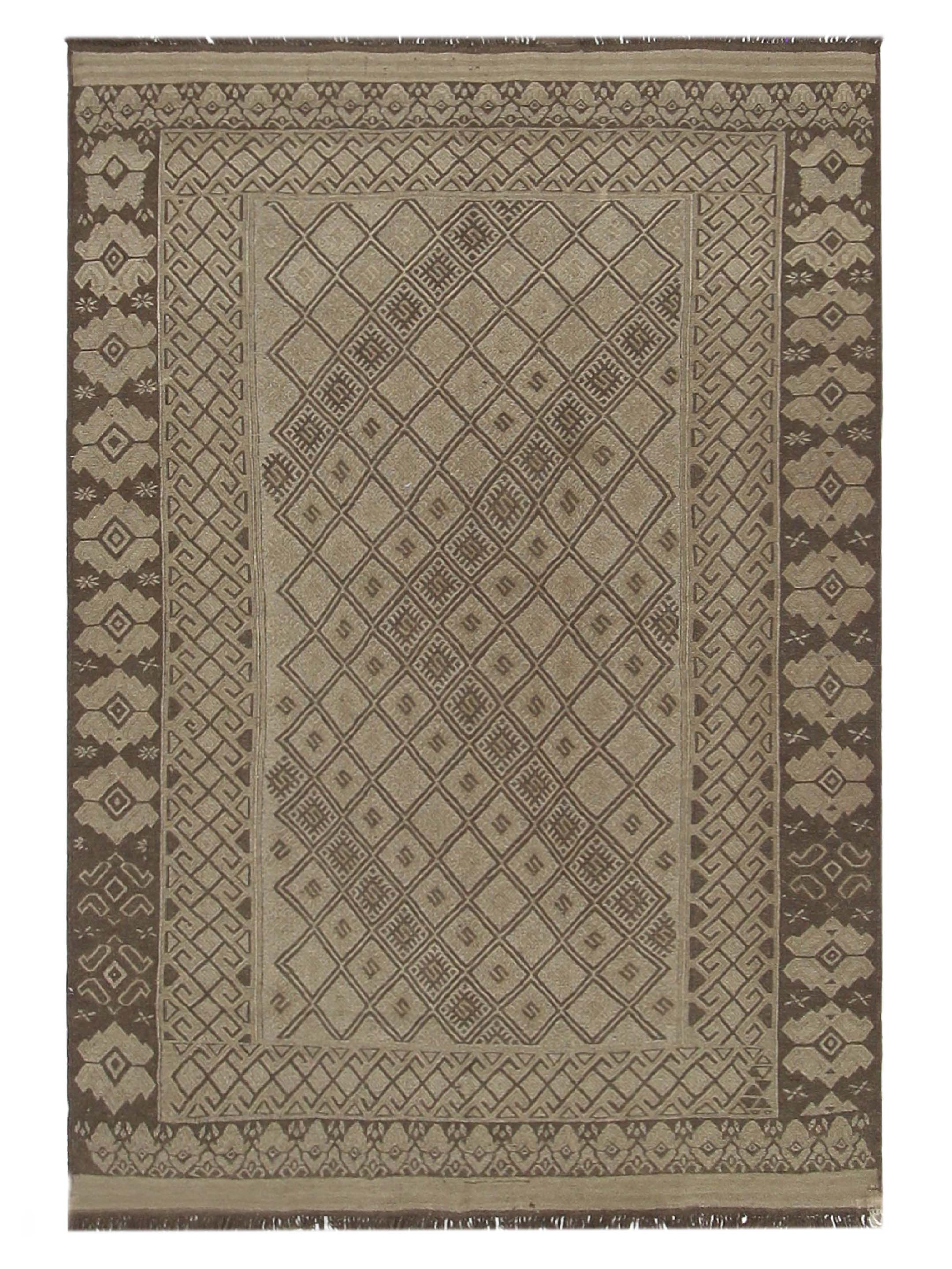 Uzbak Hand Knotted Latte 6x9