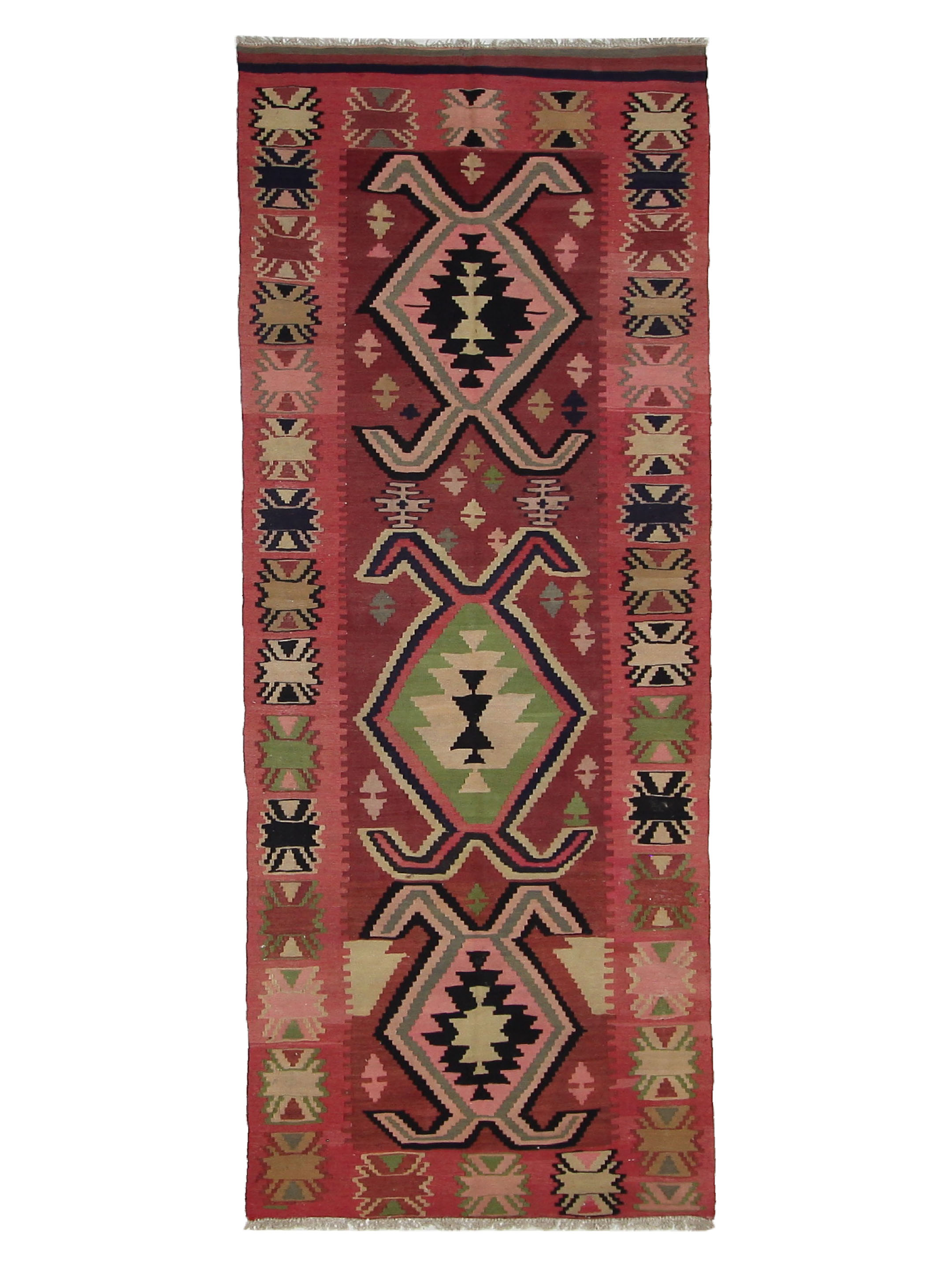 Kilim Hand Woven Pink 4x12