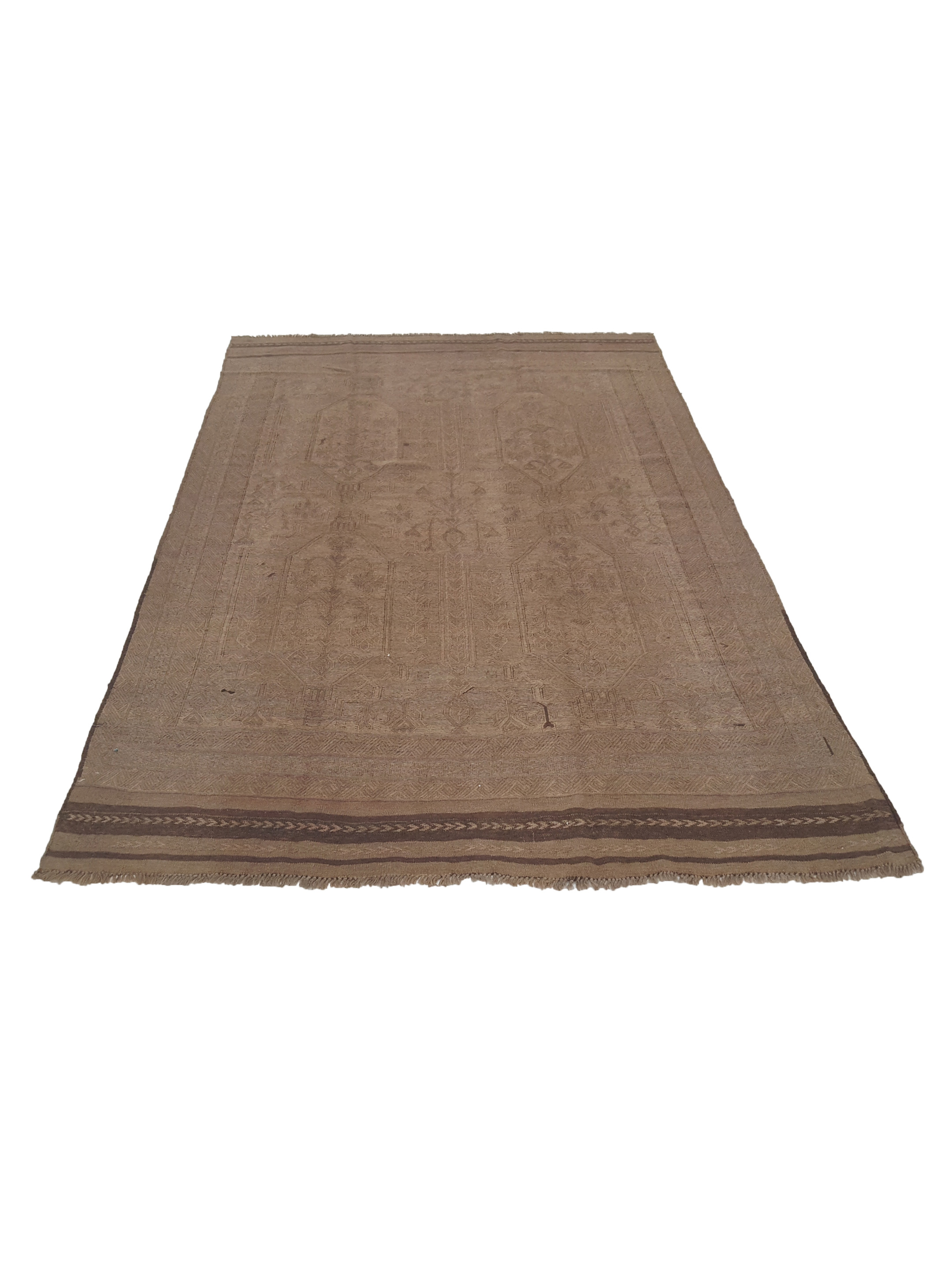Uzbak Hand Knotted Lt.Brown 6x9 - Image 2 of 6