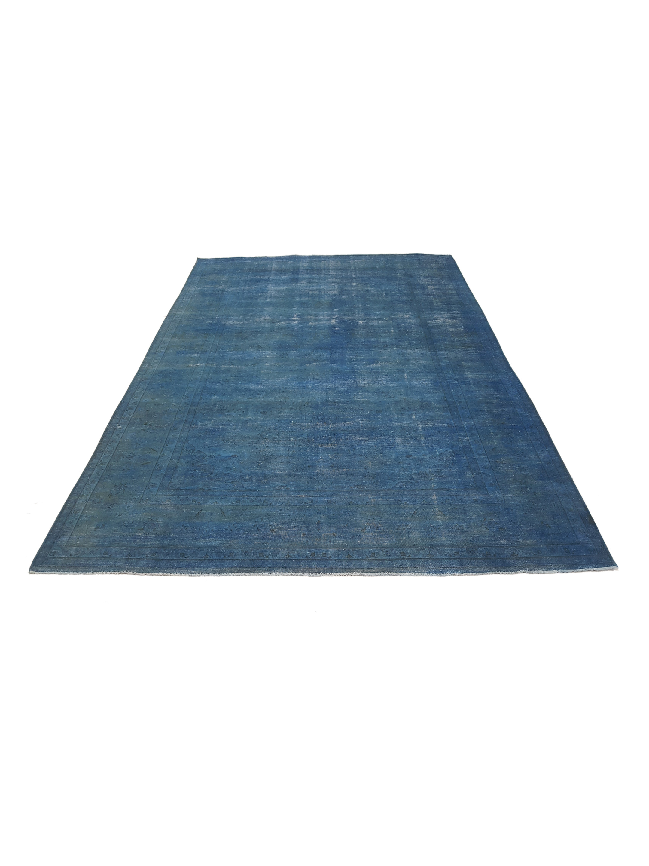 Vintage Overdyed Hand Knotted Blue 10x14 - Image 2 of 6