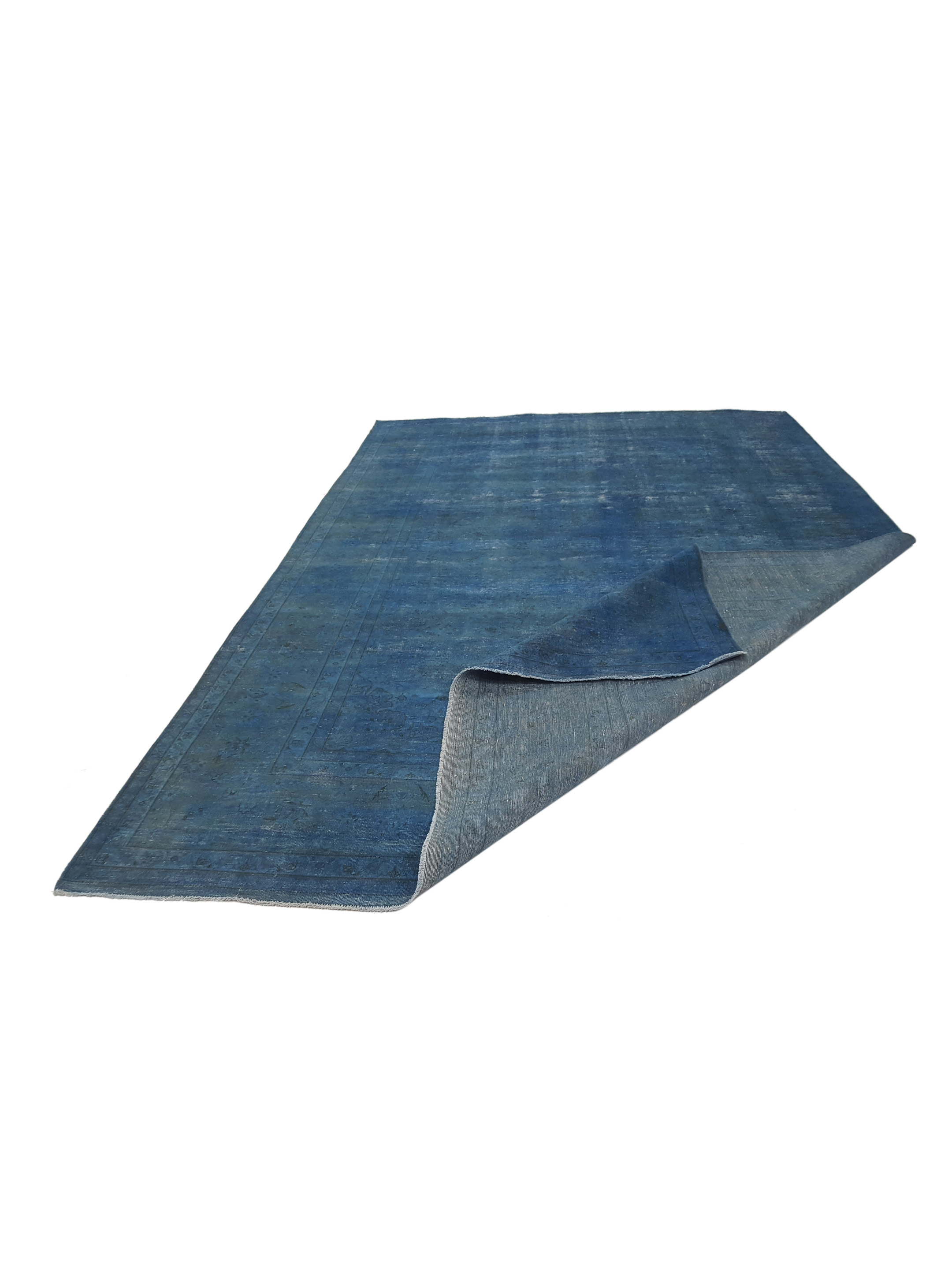 Vintage Overdyed Hand Knotted Blue 10x14 - Image 3 of 6