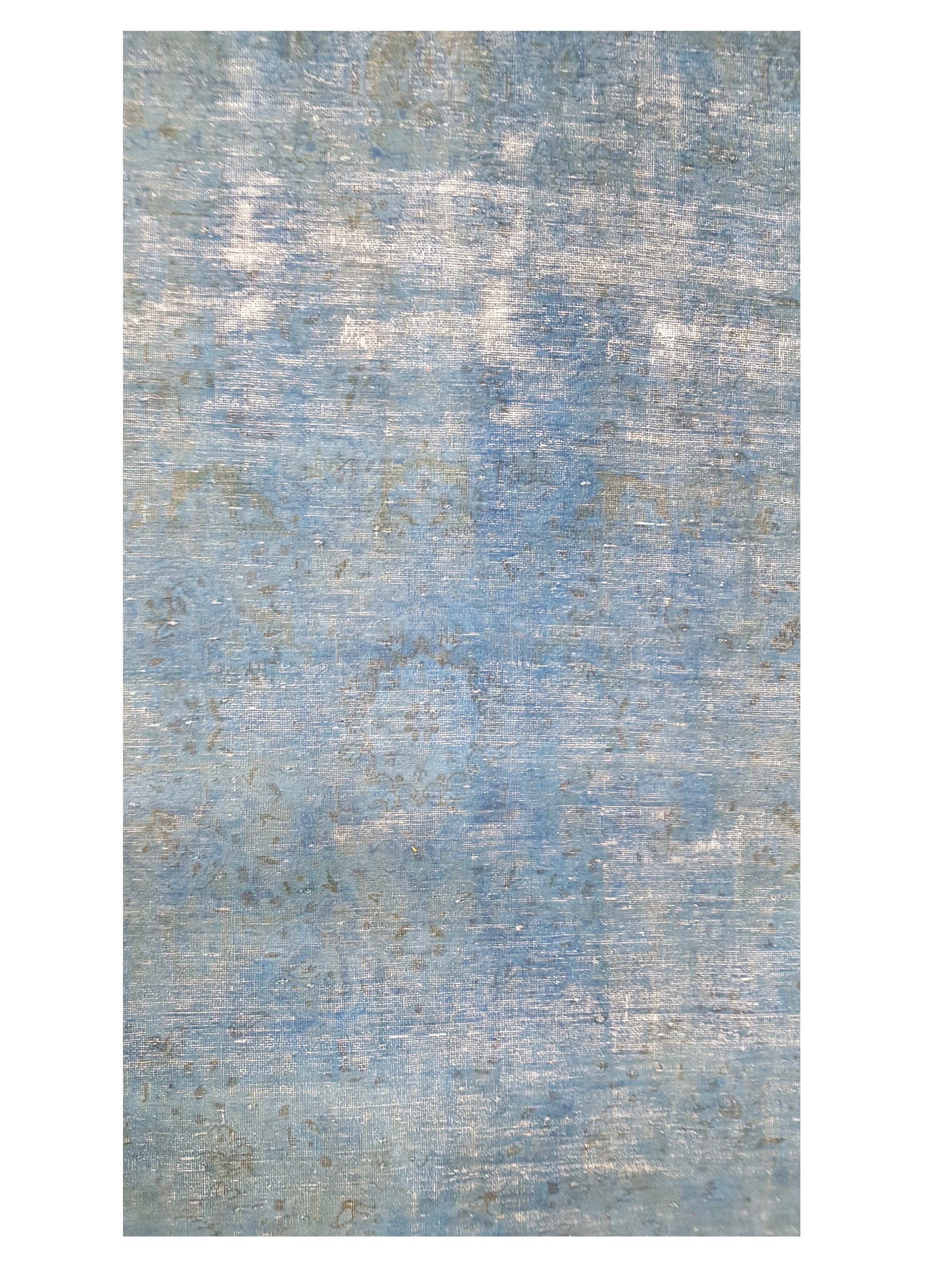Vintage Overdyed Hand Knotted Blue 10x14 - Image 5 of 6