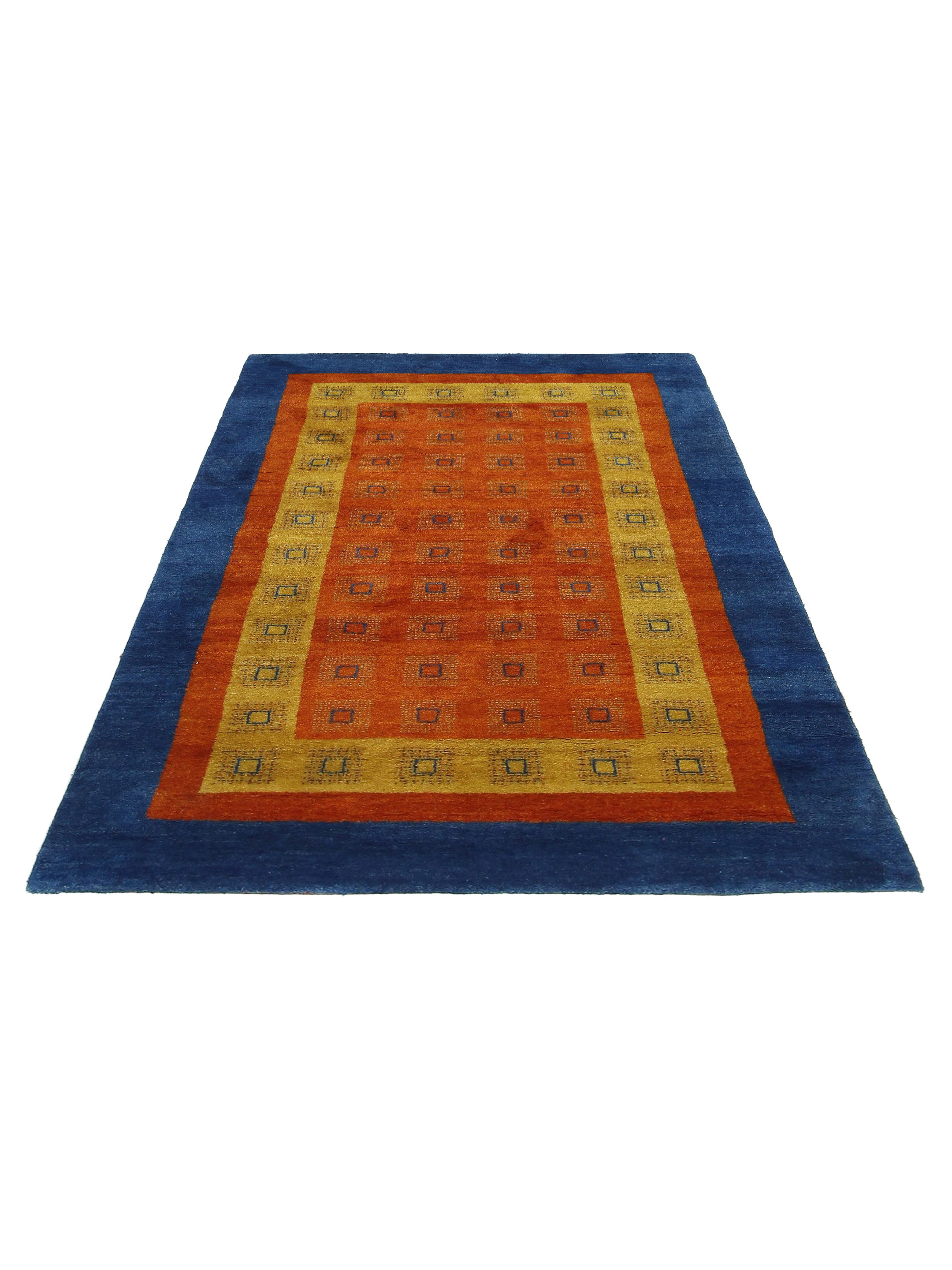 Gabbeh Hand Knotted Orange 6x9 - Image 2 of 5