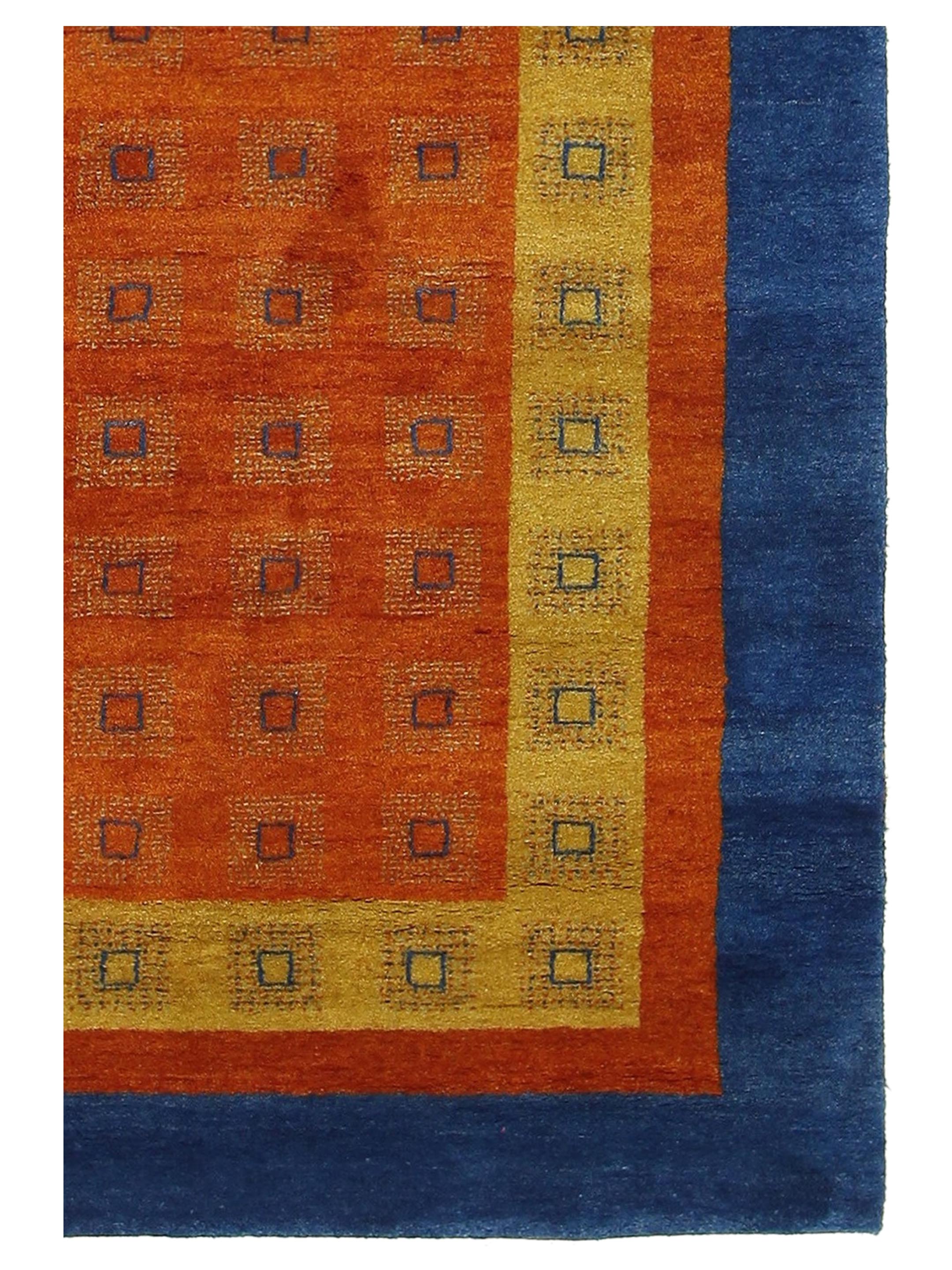 Gabbeh Hand Knotted Orange 6x9 - Image 3 of 5