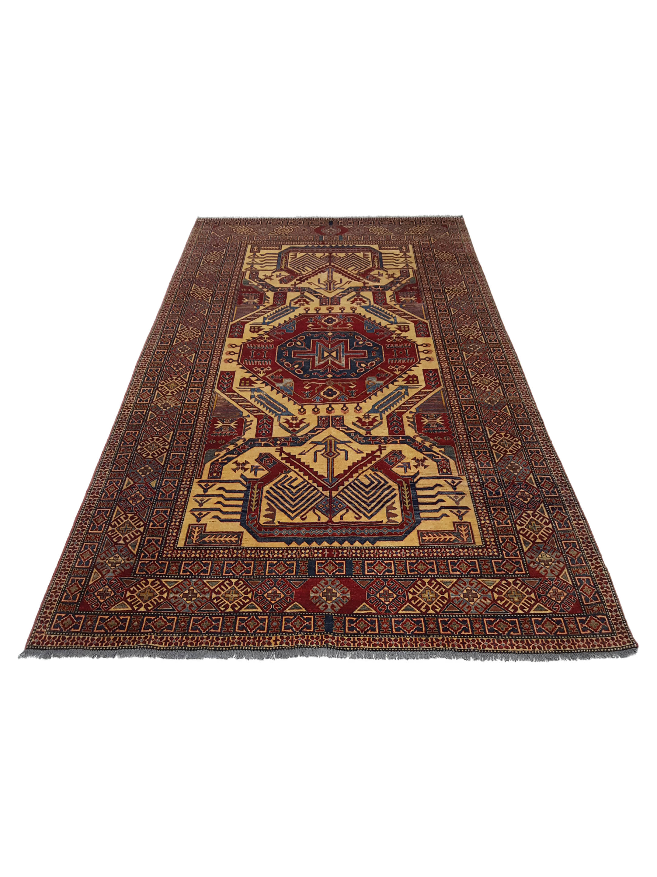 Kazak Super Hand Knotted Burgundy 8x12 - Image 2 of 8
