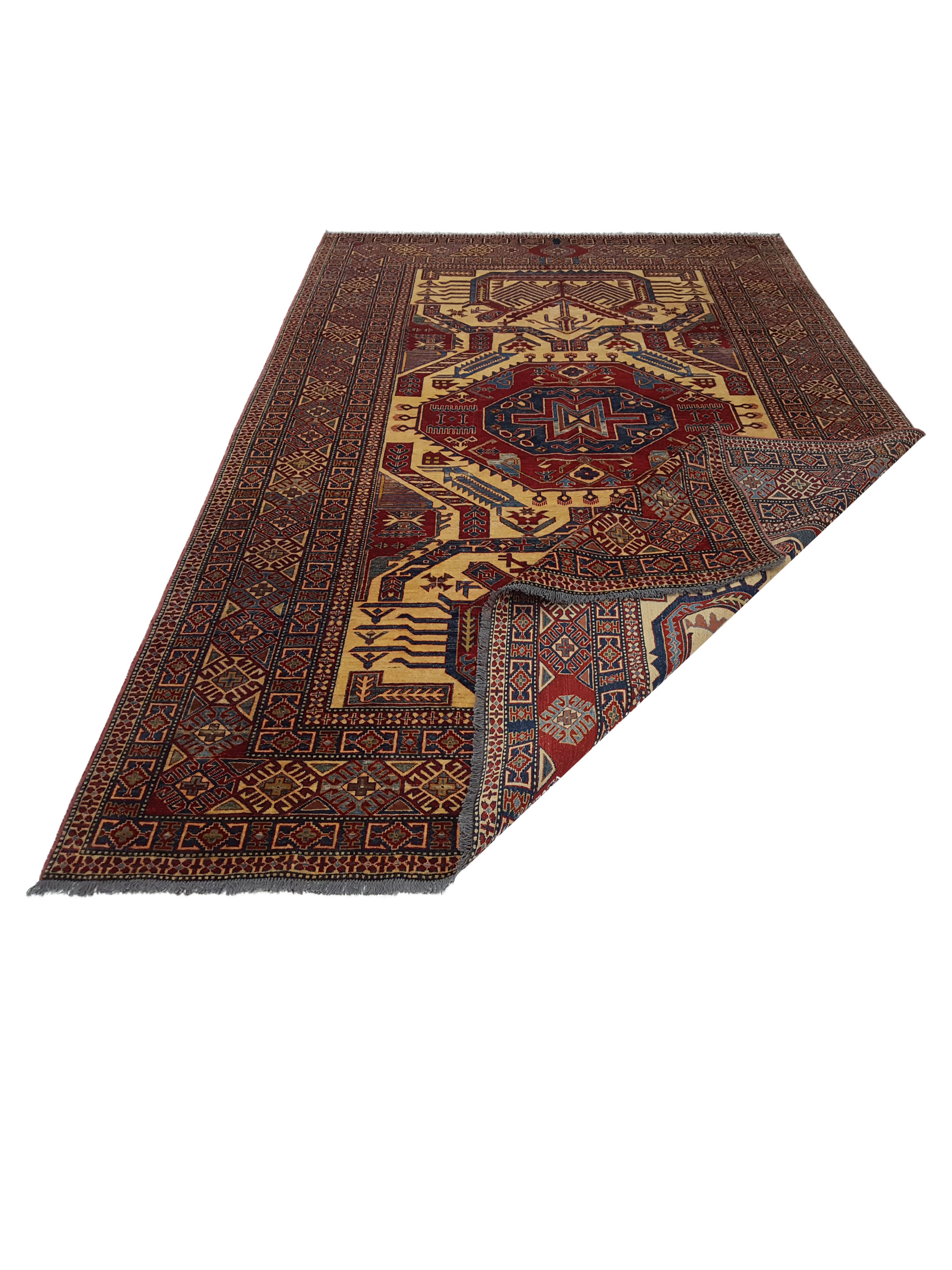 Kazak Super Hand Knotted Burgundy 8x12 - Image 3 of 8