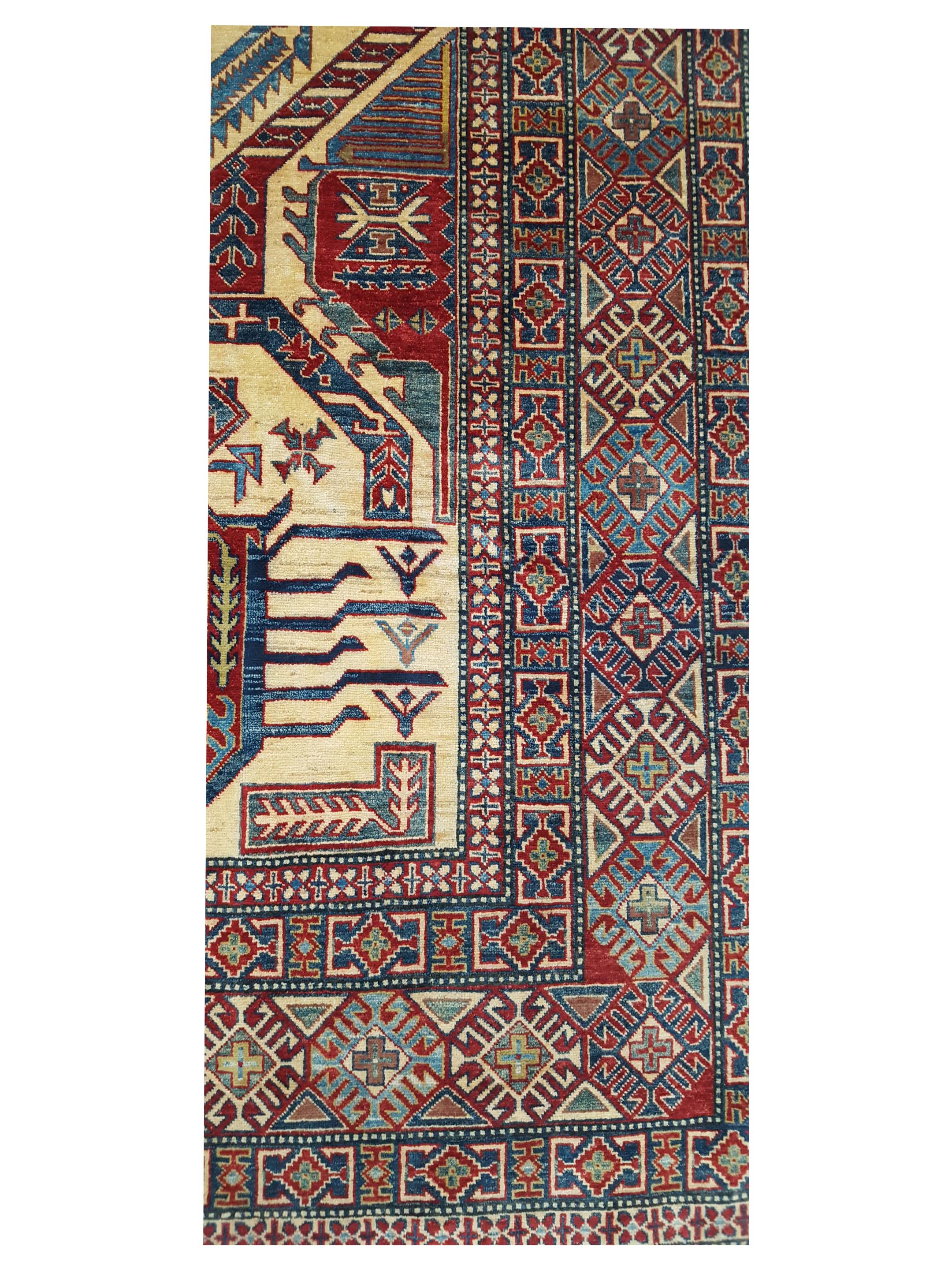 Kazak Super Hand Knotted Burgundy 8x12 - Image 4 of 8