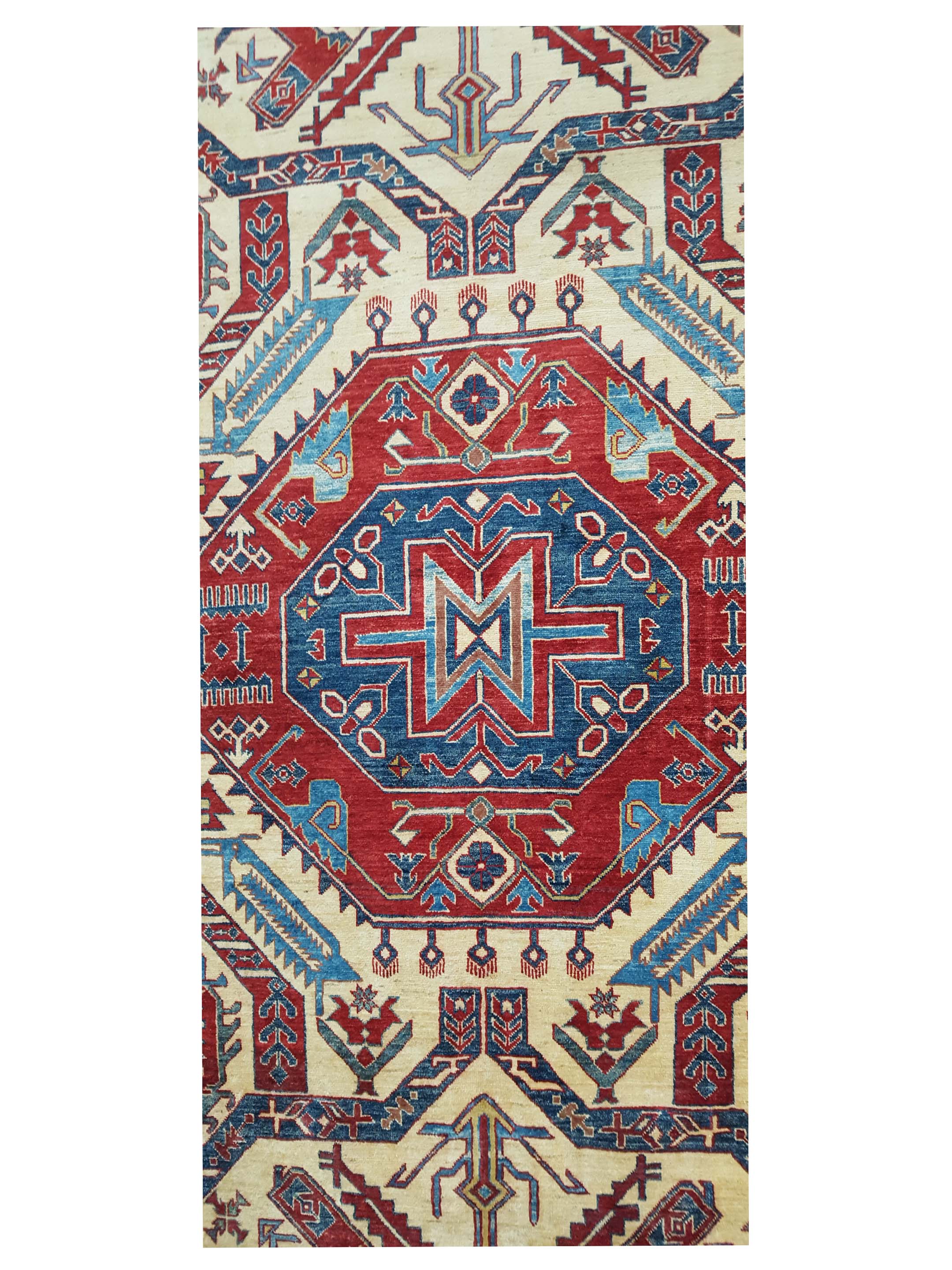 Kazak Super Hand Knotted Burgundy 8x12 - Image 5 of 8