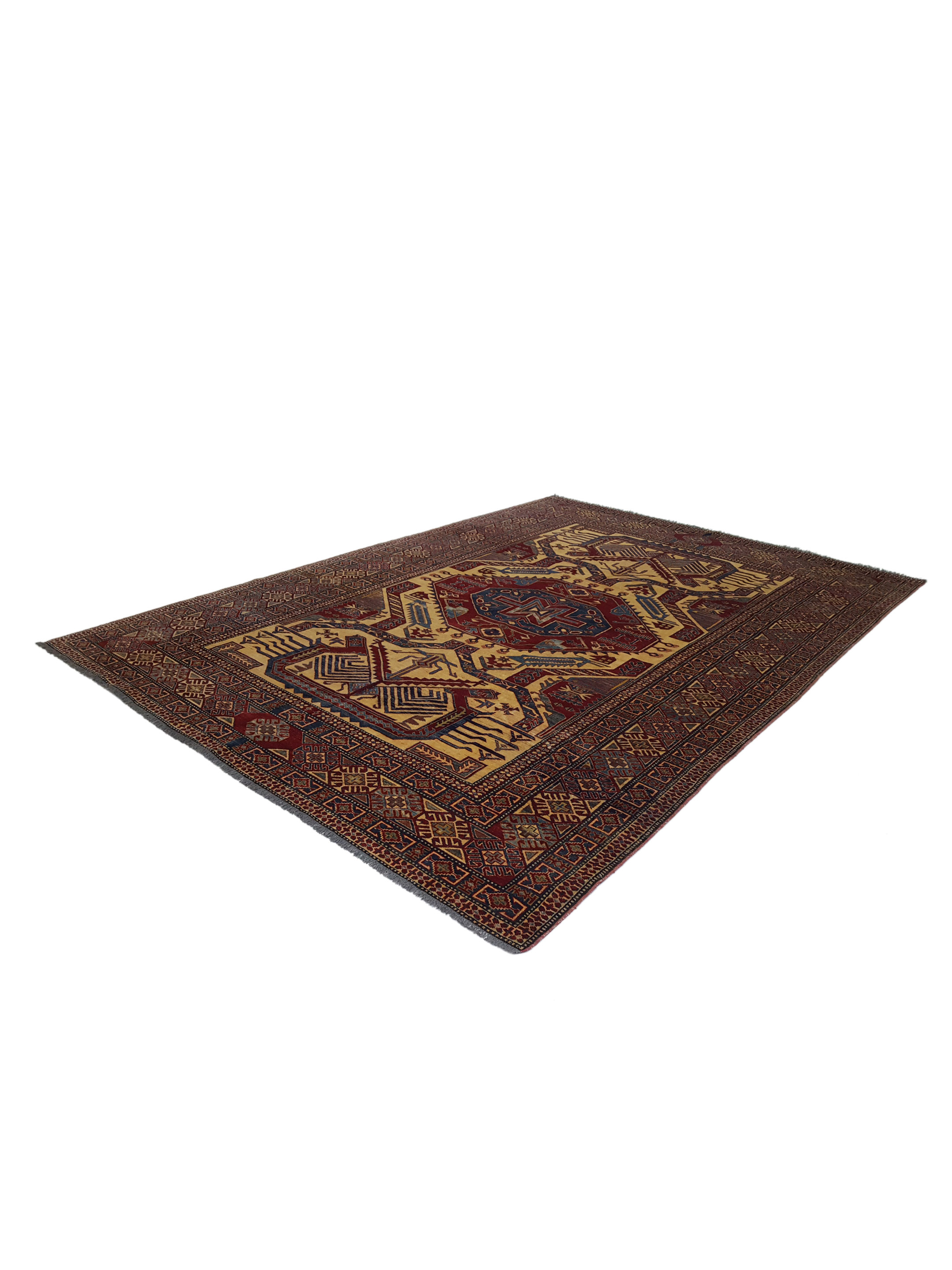 Kazak Super Hand Knotted Burgundy 8x12 - Image 8 of 8