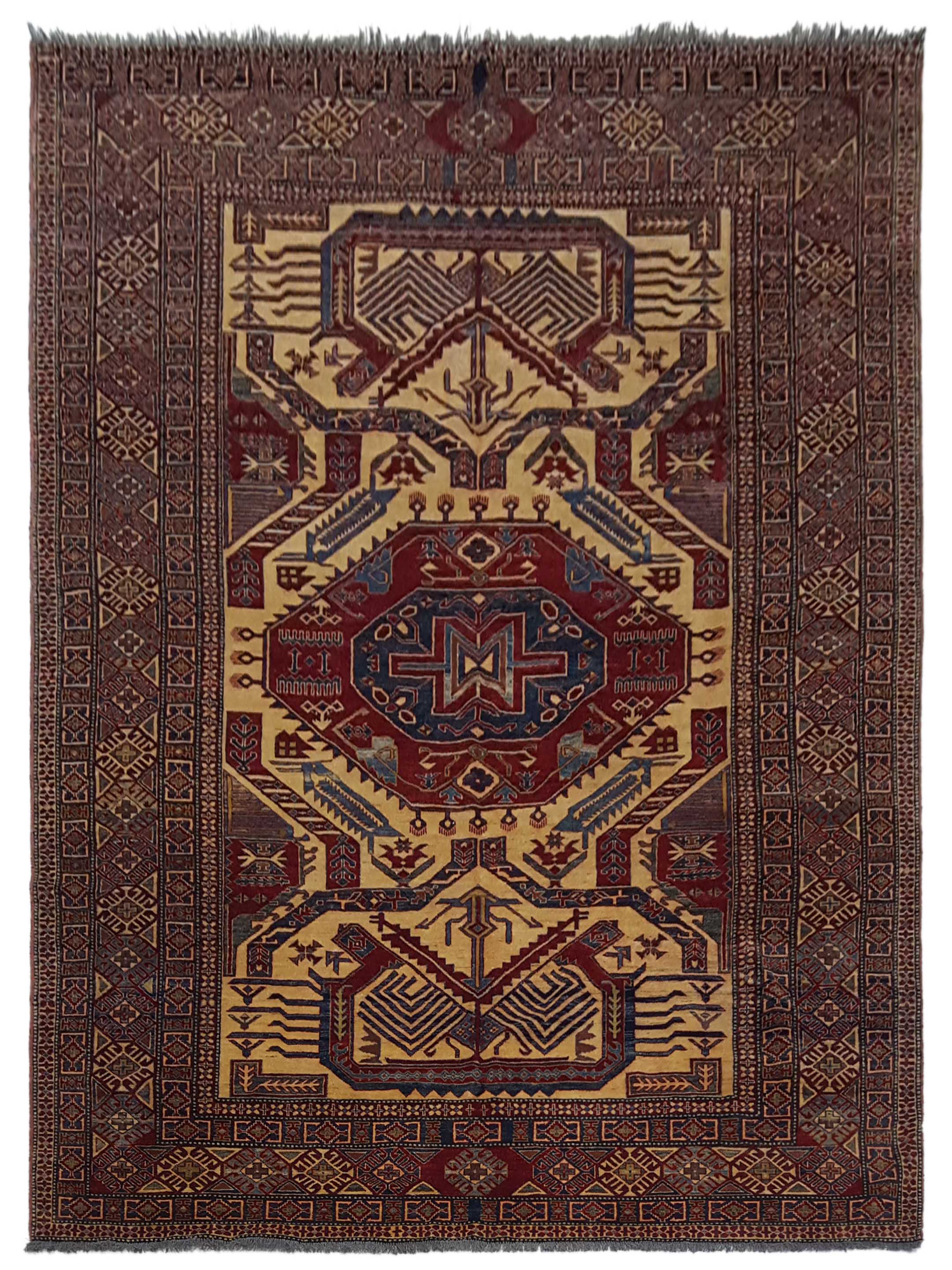Kazak Super Hand Knotted Burgundy 8x12