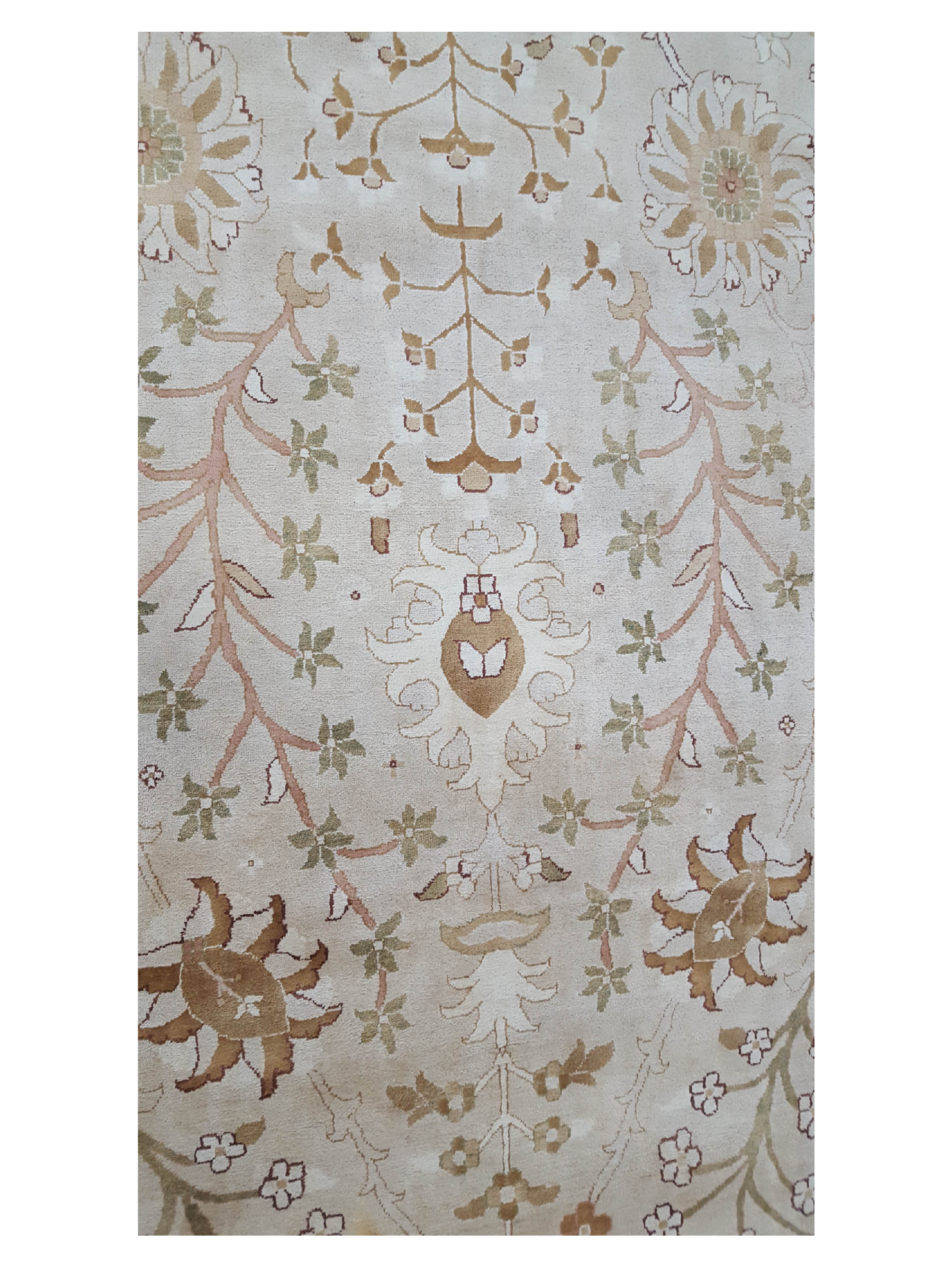 Agra Hand Knotted Khaki 15x24 - Image 6 of 6