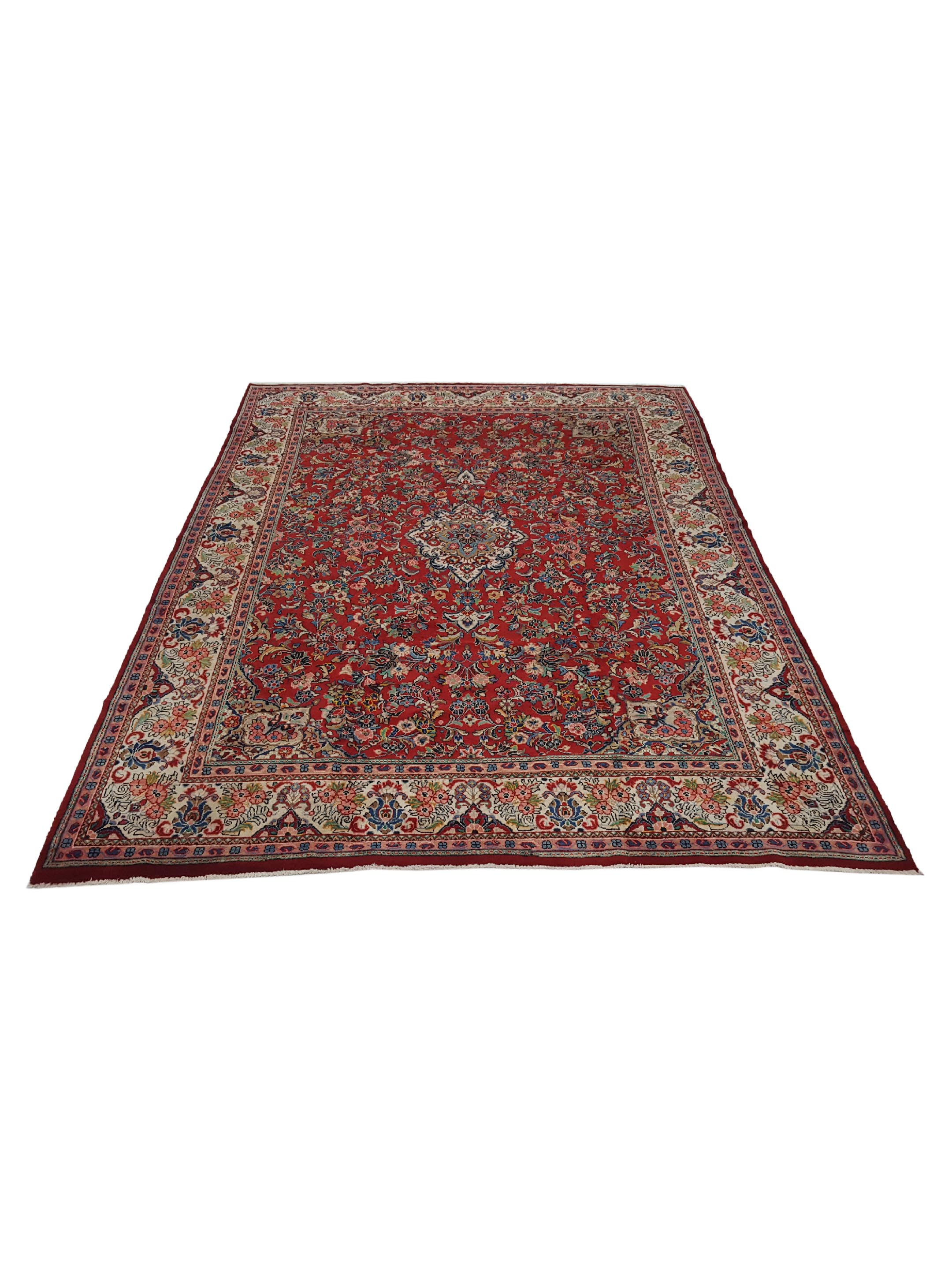 Mahal Hand Knotted Red 9x13 - Image 2 of 6