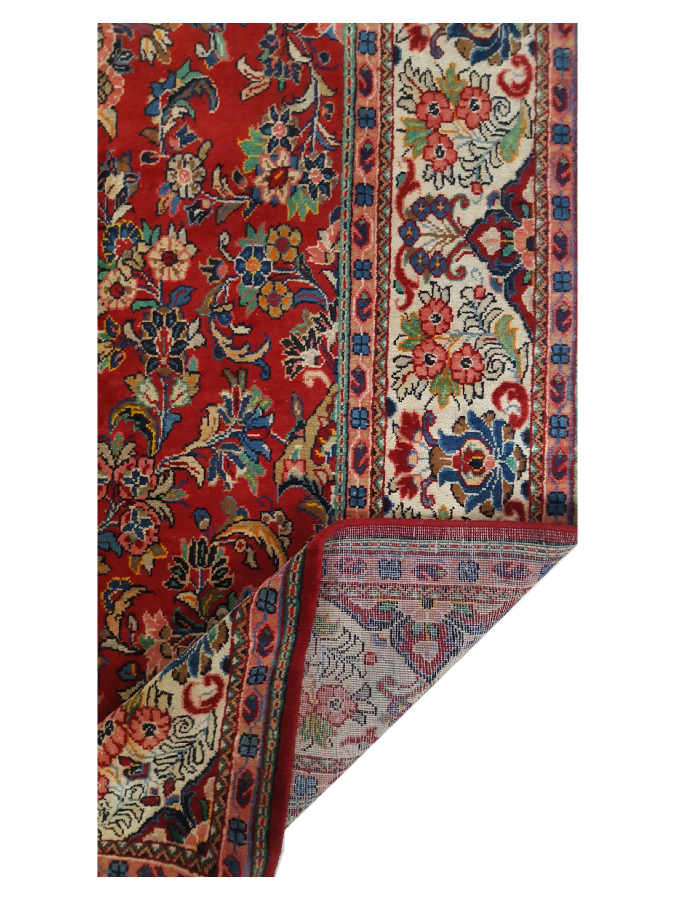 Mahal Hand Knotted Red 9x13 - Image 3 of 6