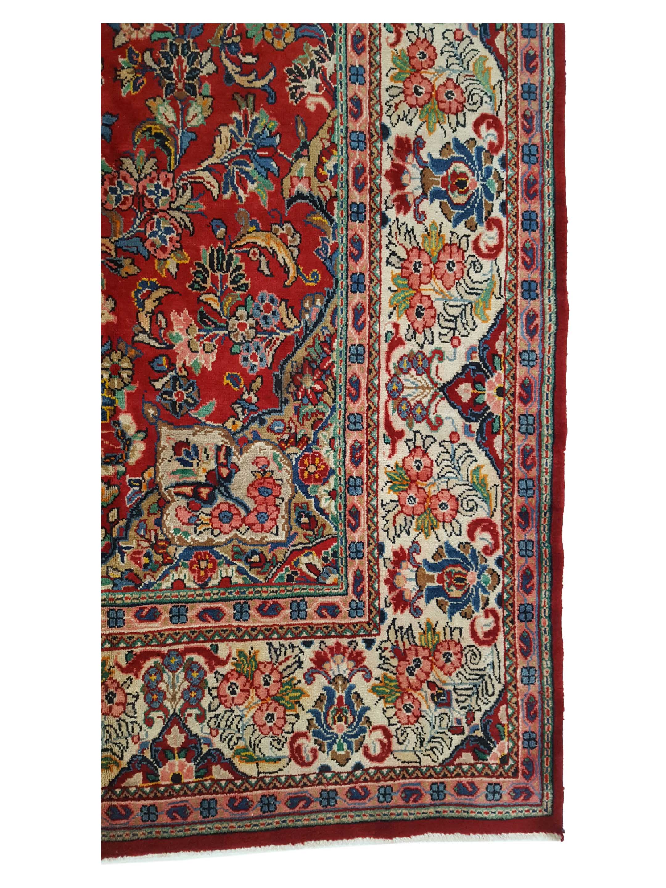 Mahal Hand Knotted Red 9x13 - Image 4 of 6