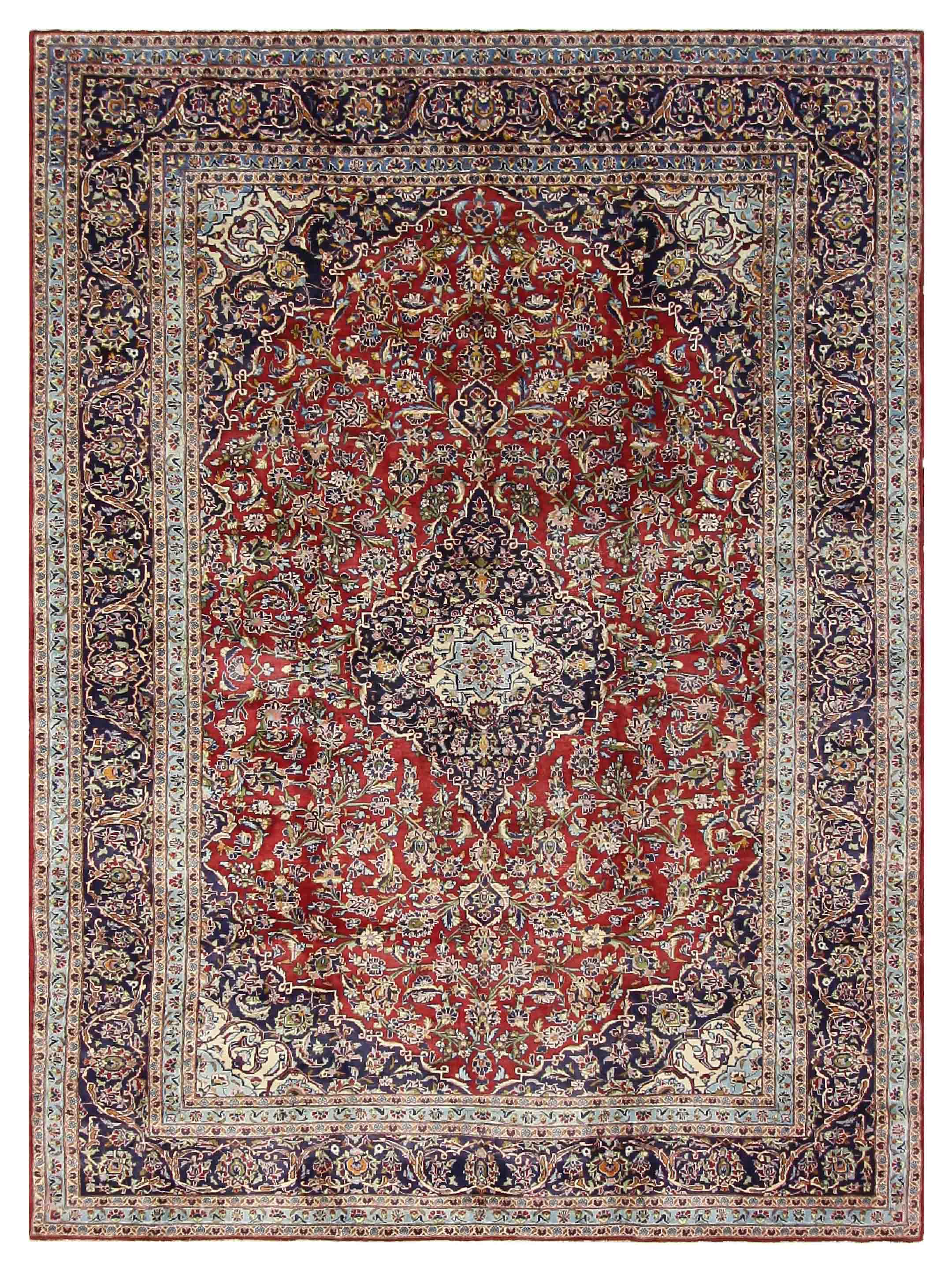 Kashan Hand Knotted Red 10x14