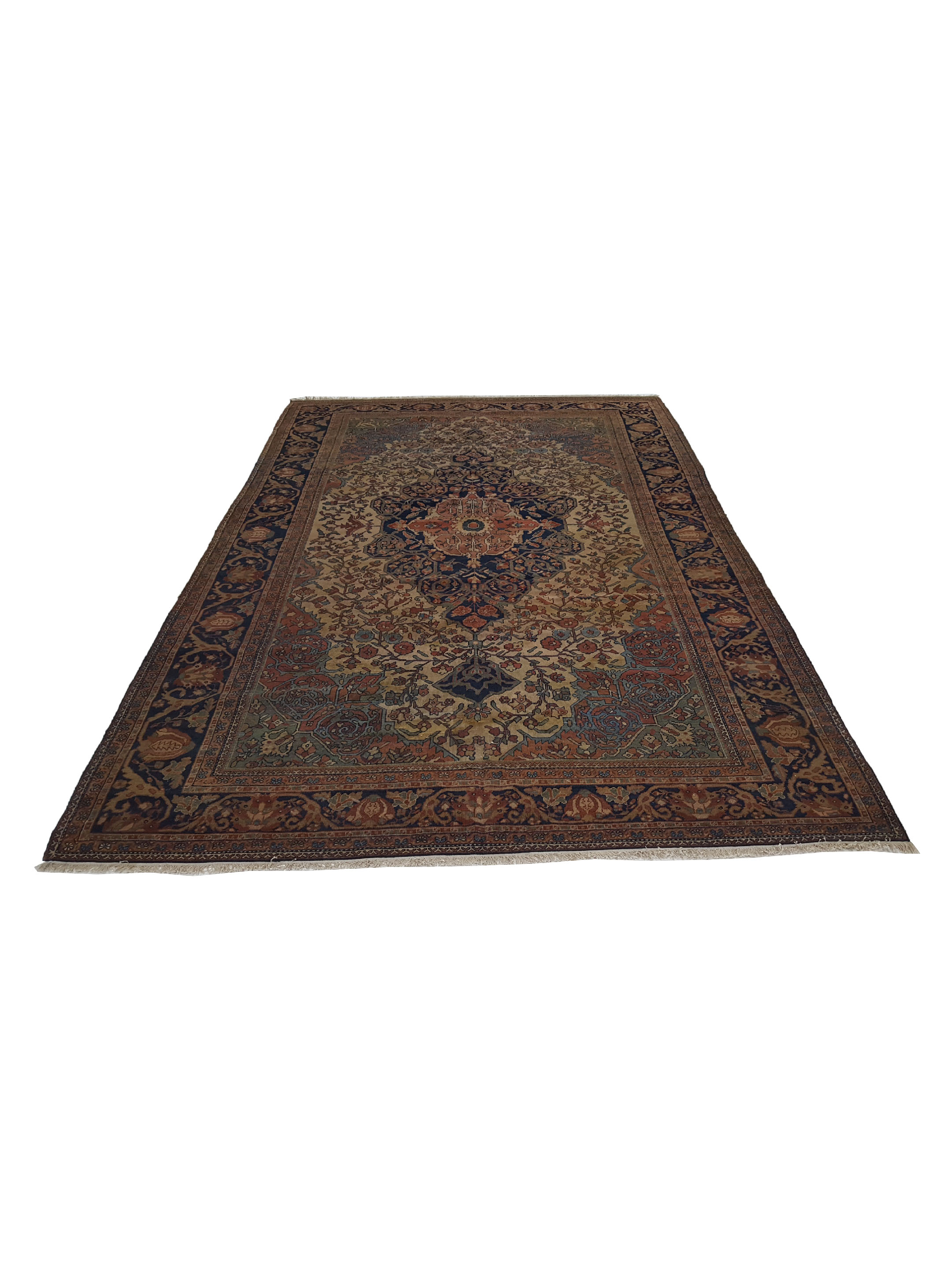 Antique Sarouk Farahan Ivory 7x10 - Image 2 of 8